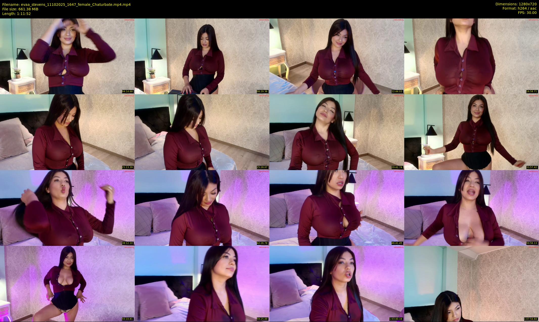 evaa_stevens — 72 minute Chaturbate female cam show recording, 720p, Oct 11, 2025