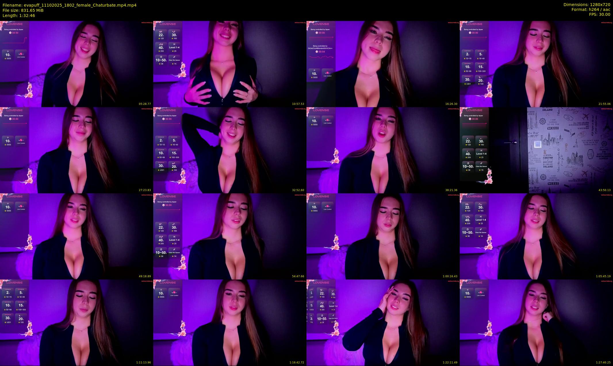 evapuff — 93 minute Chaturbate female cam show recording, 720p, Oct 11, 2025