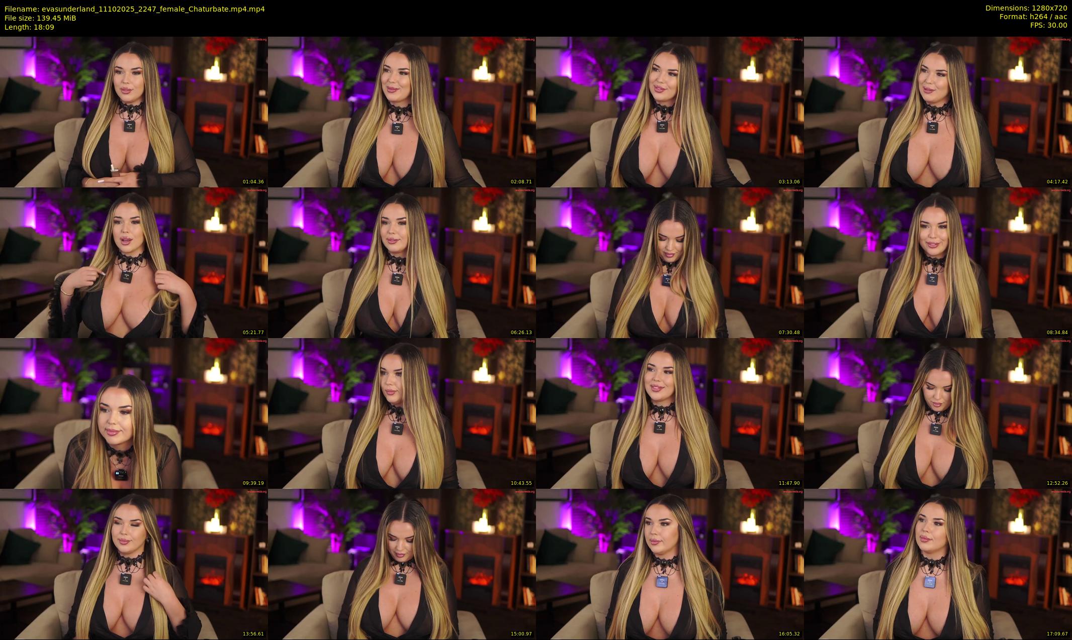 evasunderland — 19 minute Chaturbate female cam show recording, 720p, Oct 11, 2025