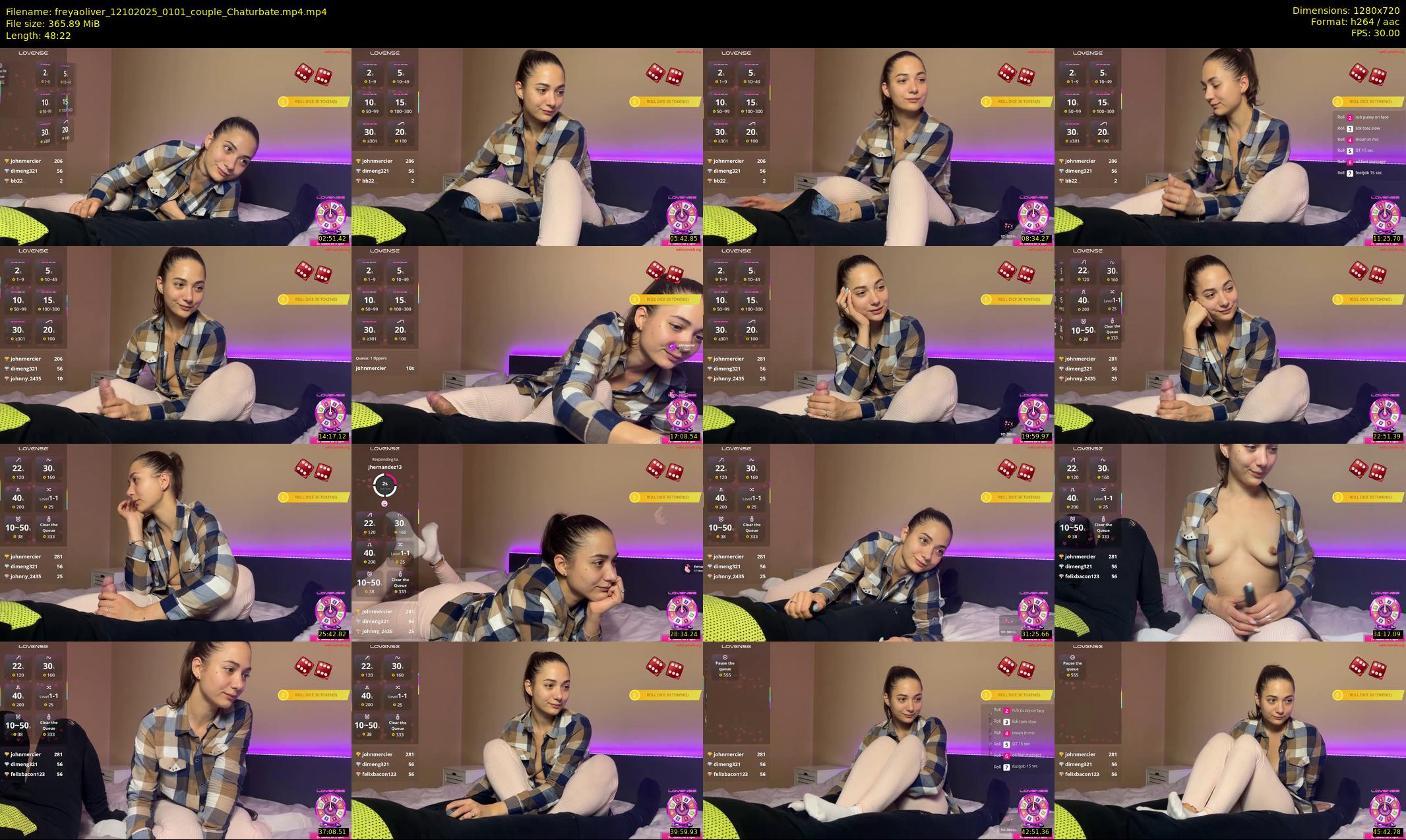 freyaoliver — 49 minute Chaturbate couple cam show recording, 720p, Oct 12, 2025