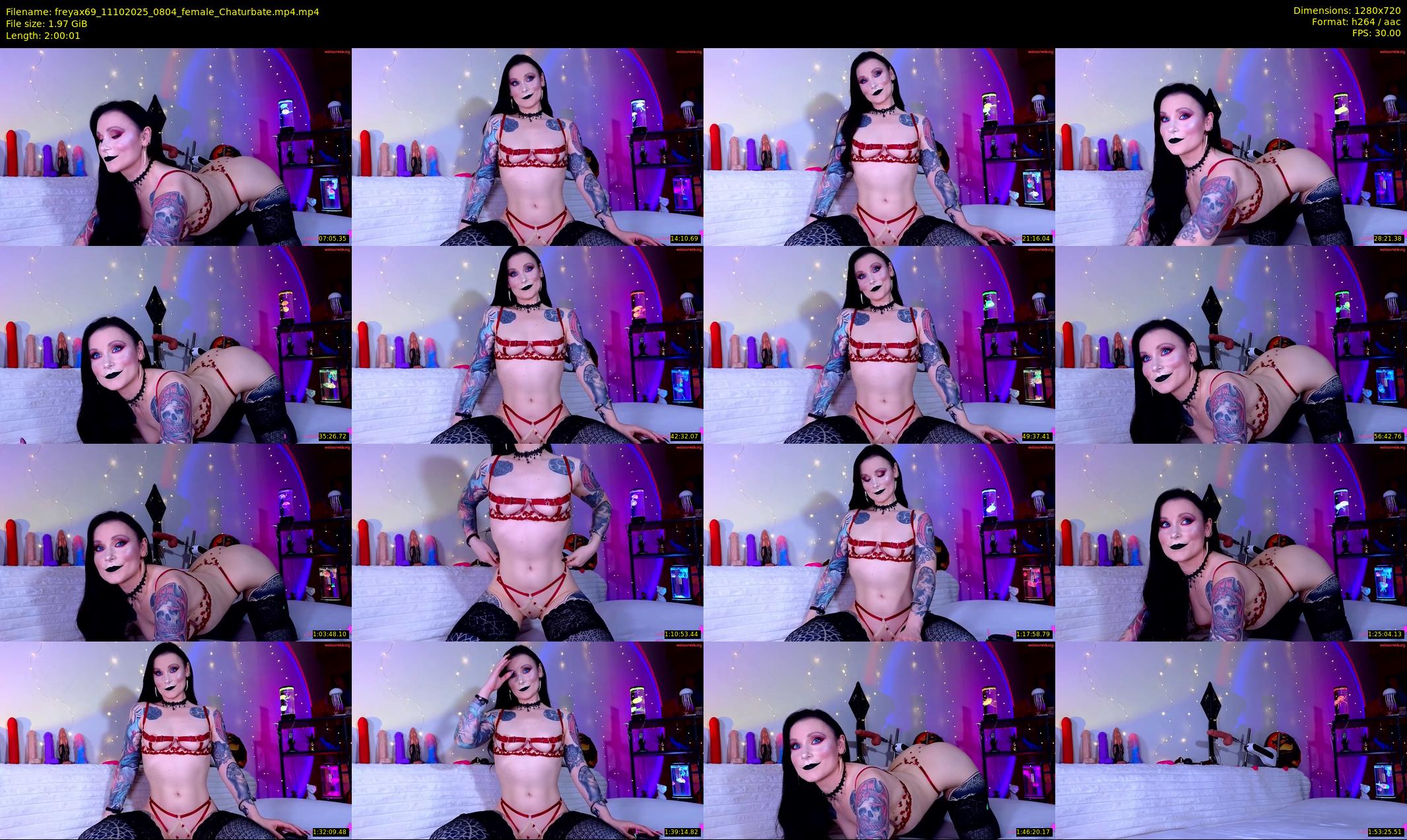 freyax69 — 121 minute Chaturbate female cam show recording, 720p, Oct 11, 2025