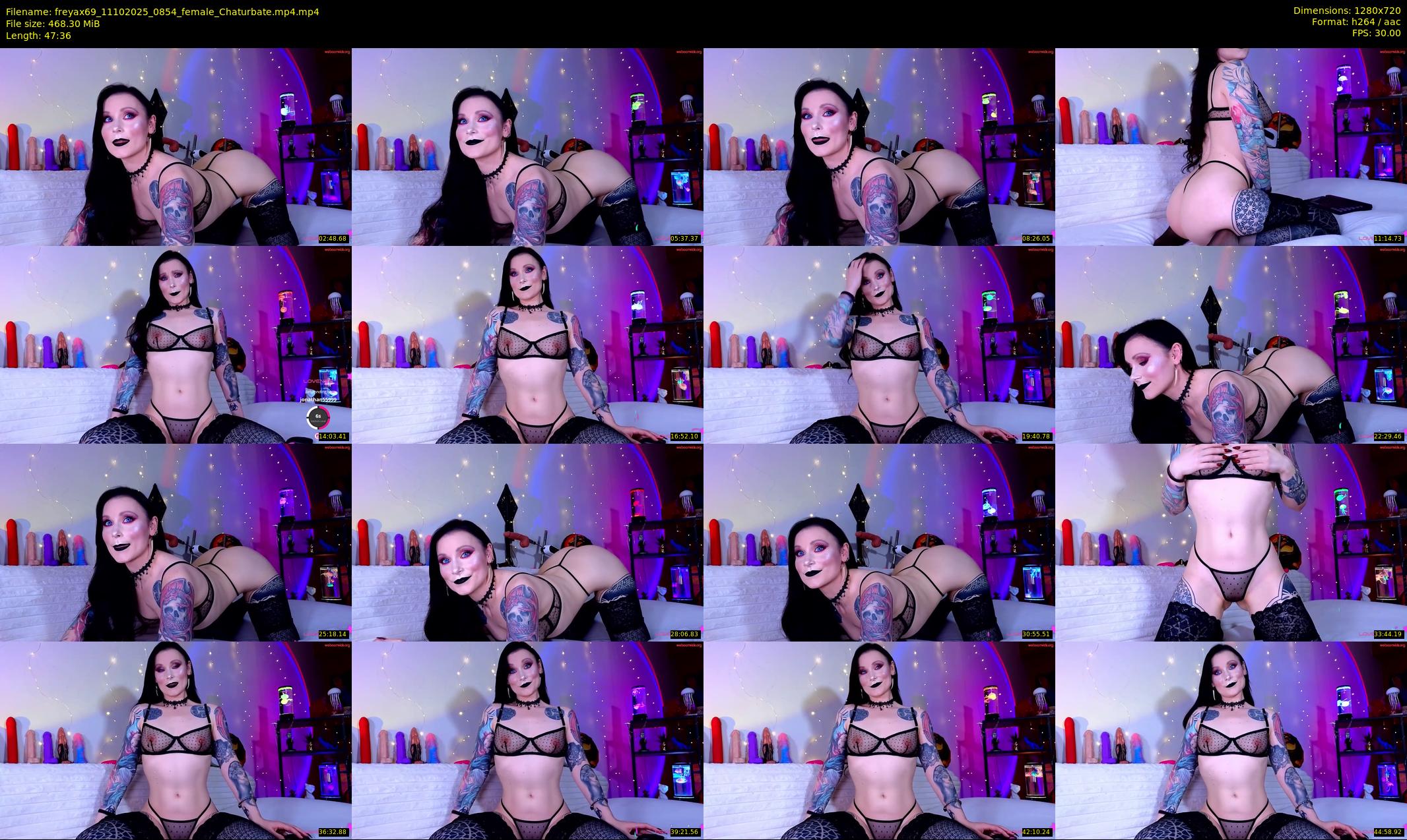 freyax69 — 48 minute Chaturbate female cam show recording, 720p, Oct 11, 2025