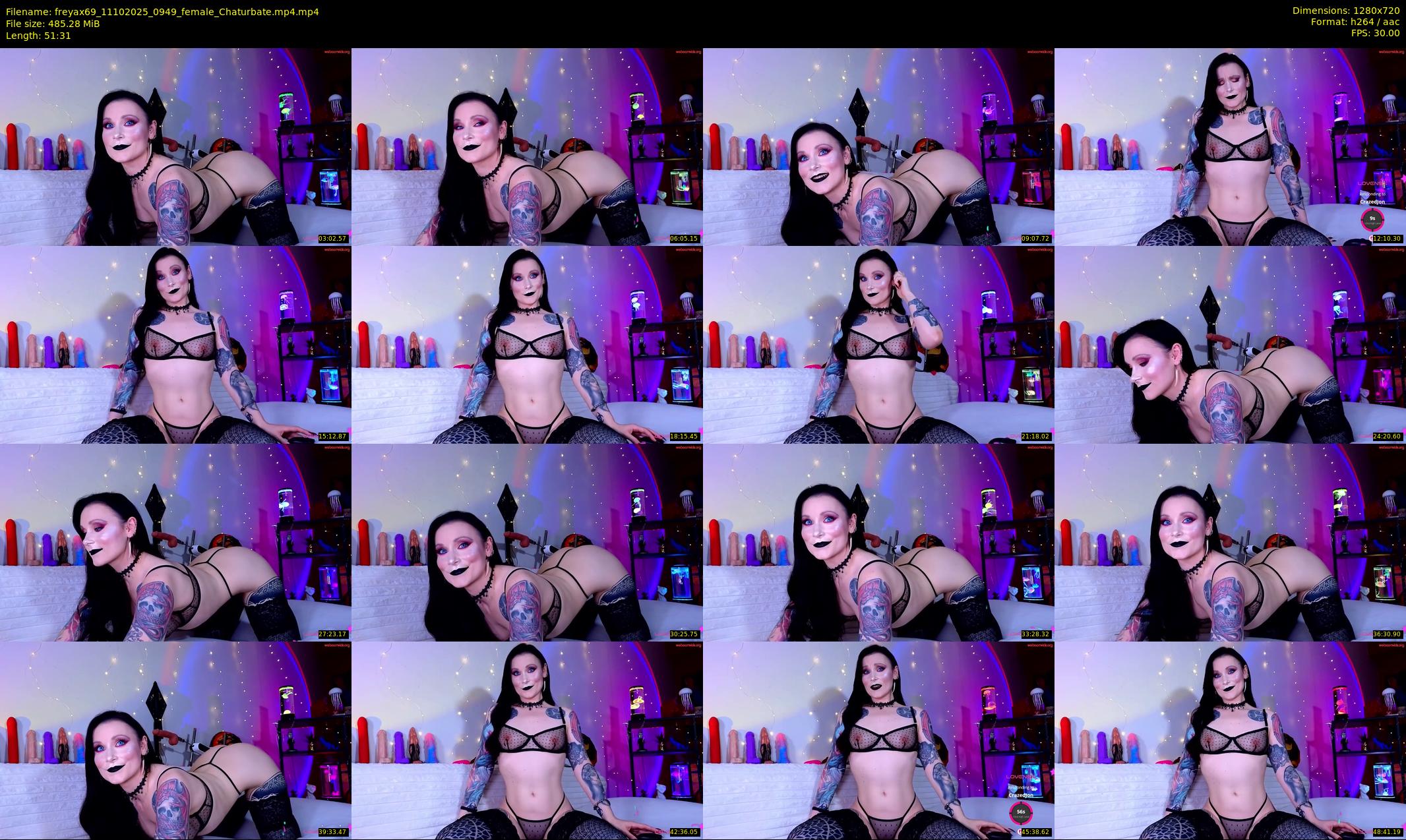 freyax69 — 52 minute Chaturbate female cam show recording, 720p, Oct 11, 2025