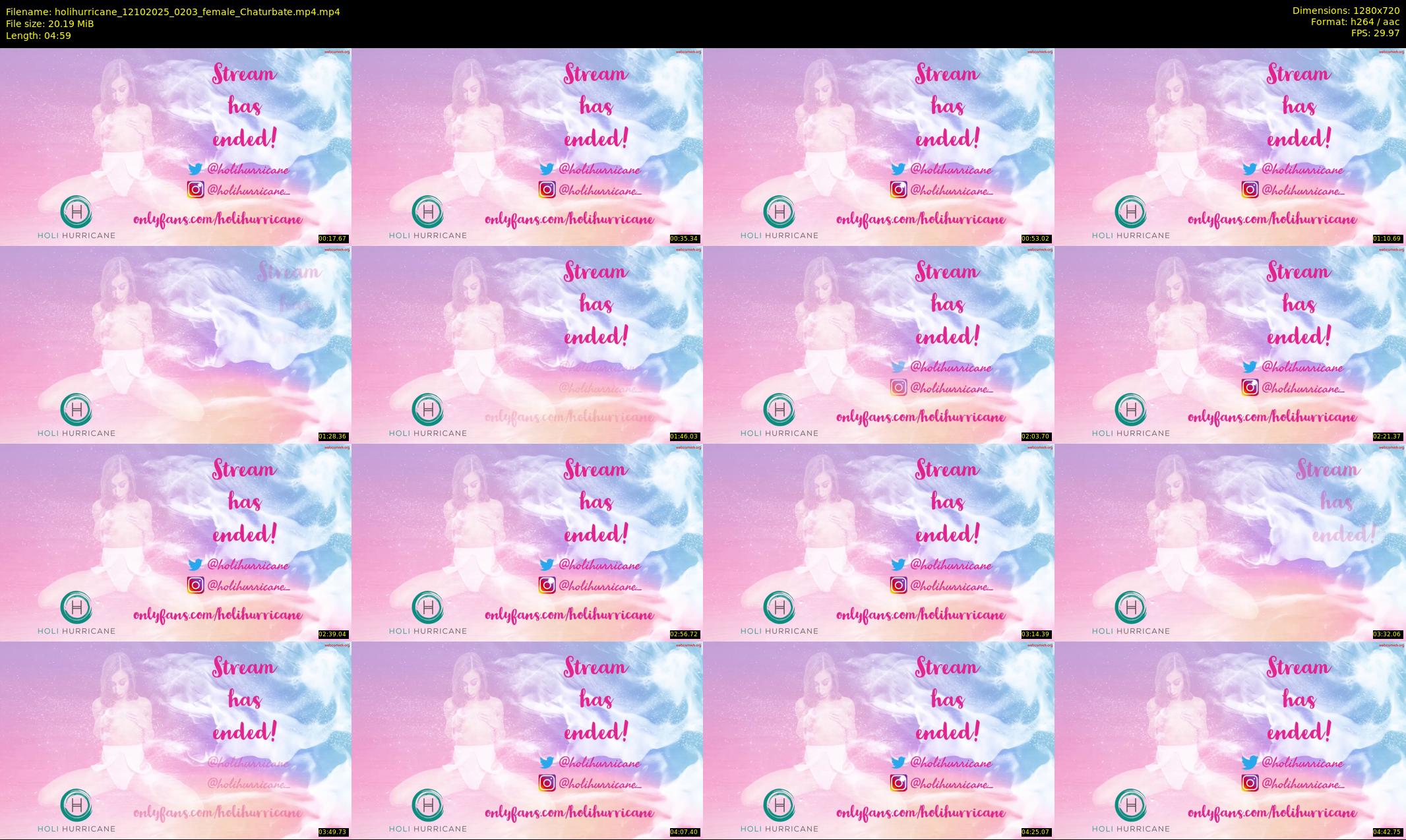holihurricane — 5 minute Chaturbate female cam show recording, 720p, Oct 12, 2025