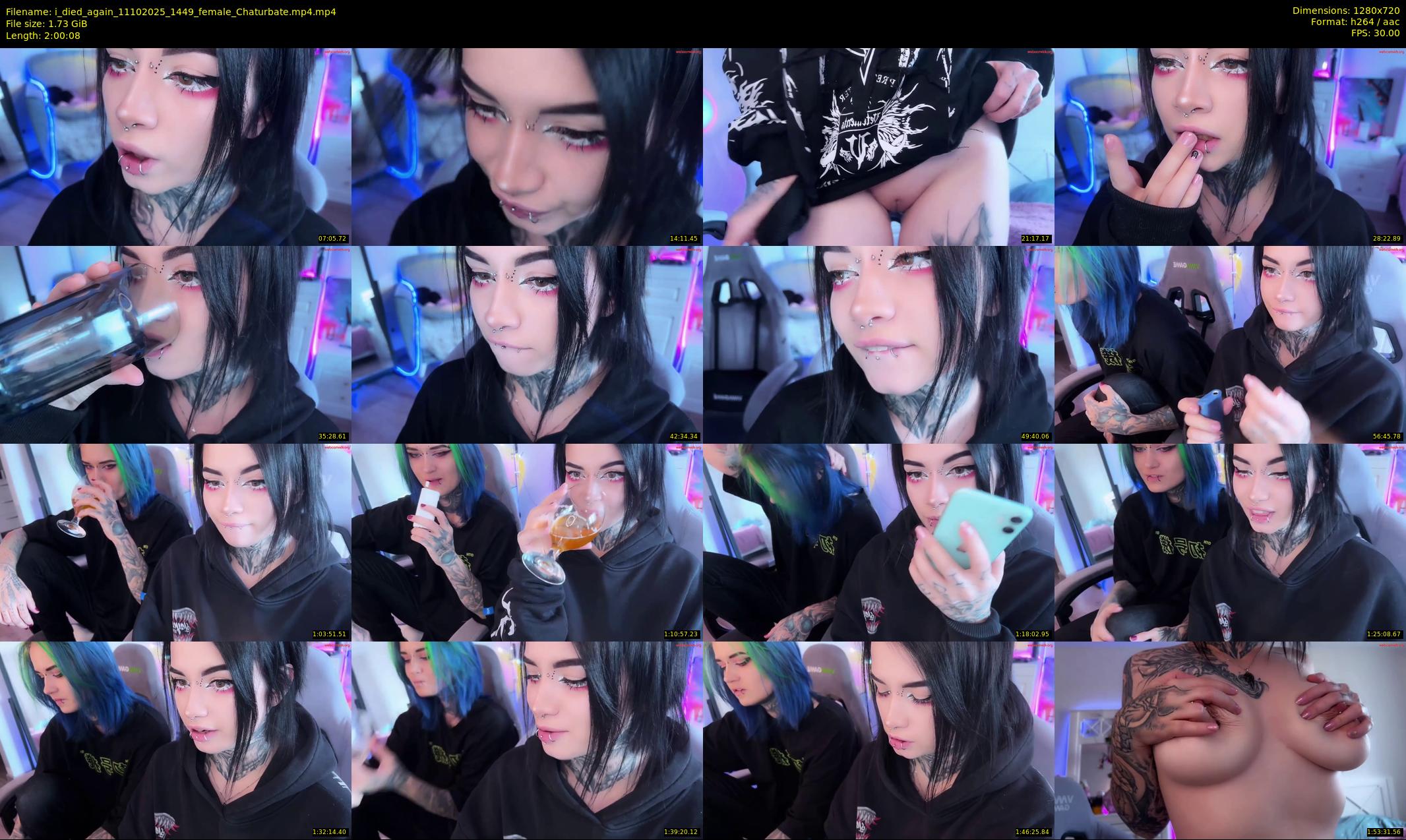 i_died_again — 121 minute Chaturbate female cam show recording, 720p, Oct 11, 2025
