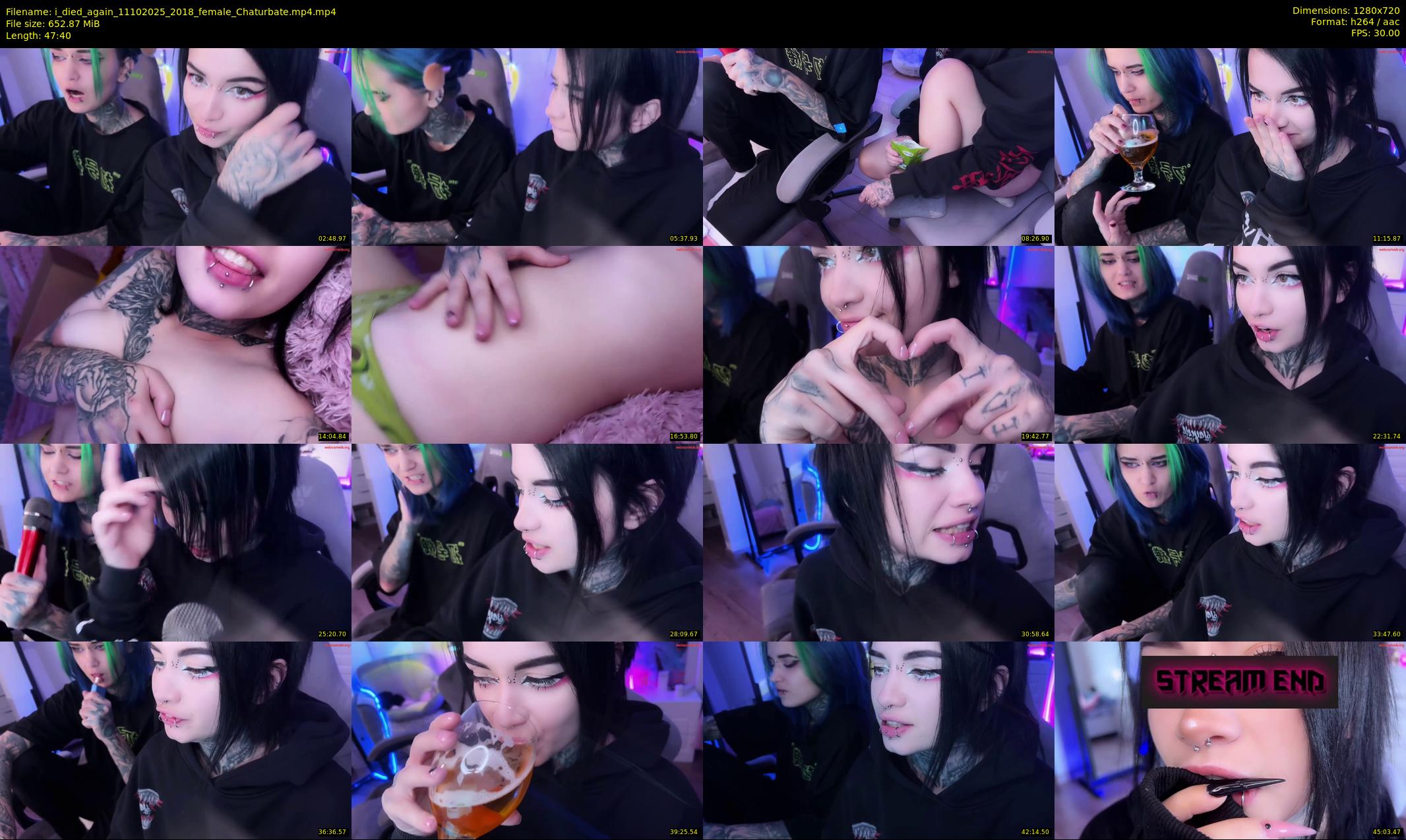i_died_again — 48 minute Chaturbate female cam show recording, 720p, Oct 11, 2025