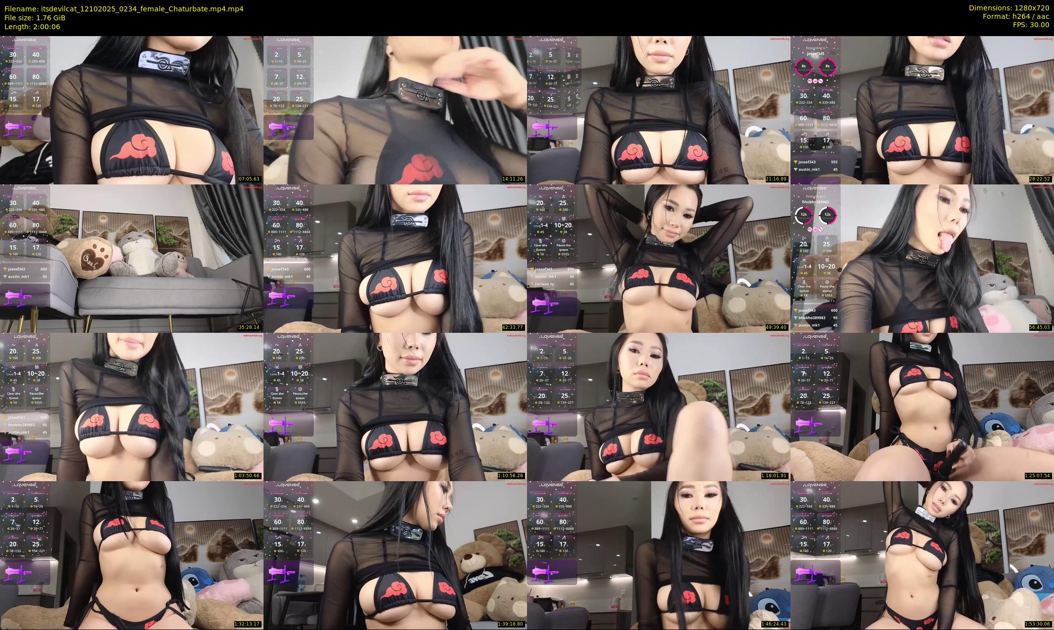 itsdevilcat — 121 minute Chaturbate female cam show recording, 720p, Oct 12, 2025