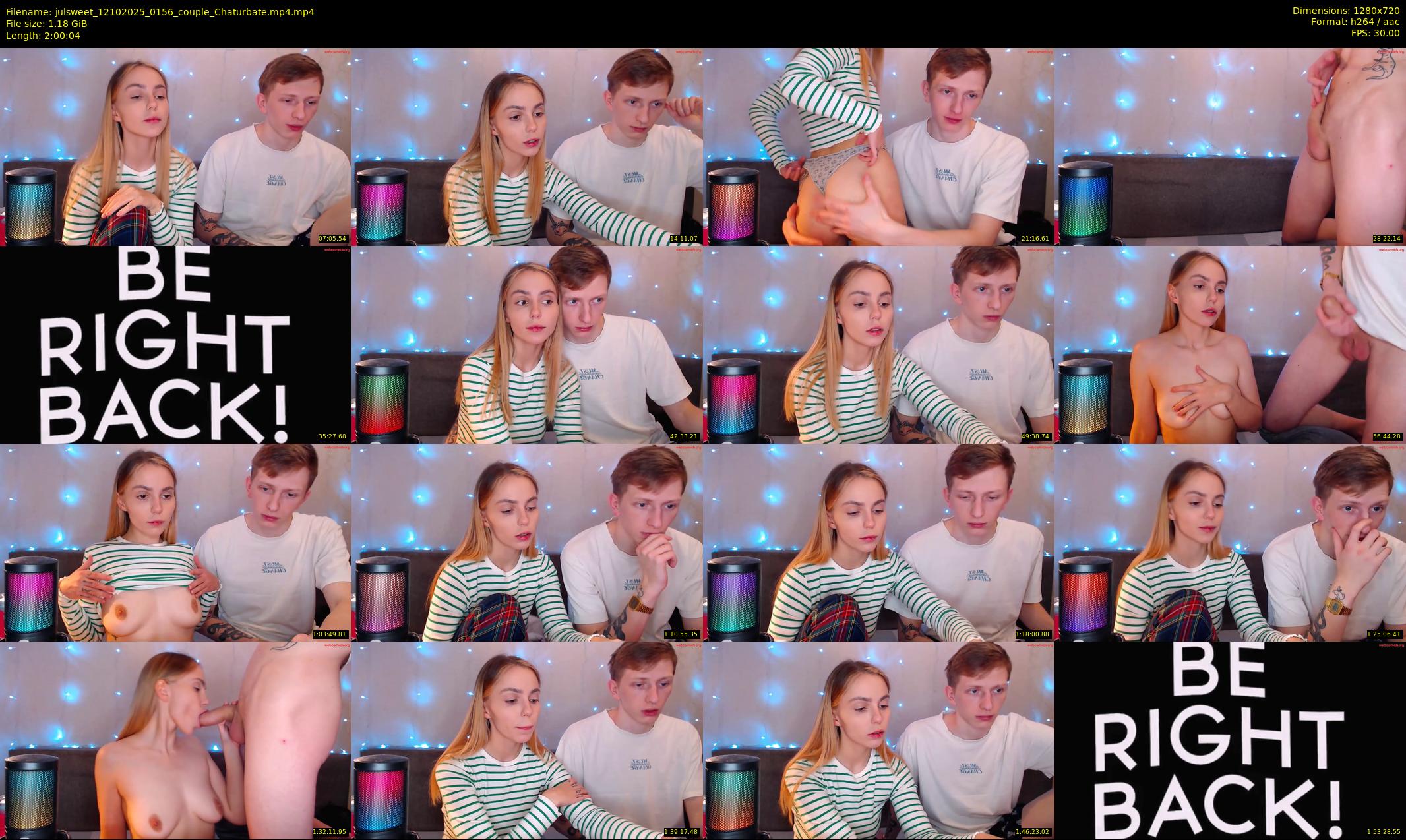 julsweet — 121 minute Chaturbate male cam show recording, 720p, Oct 12, 2025