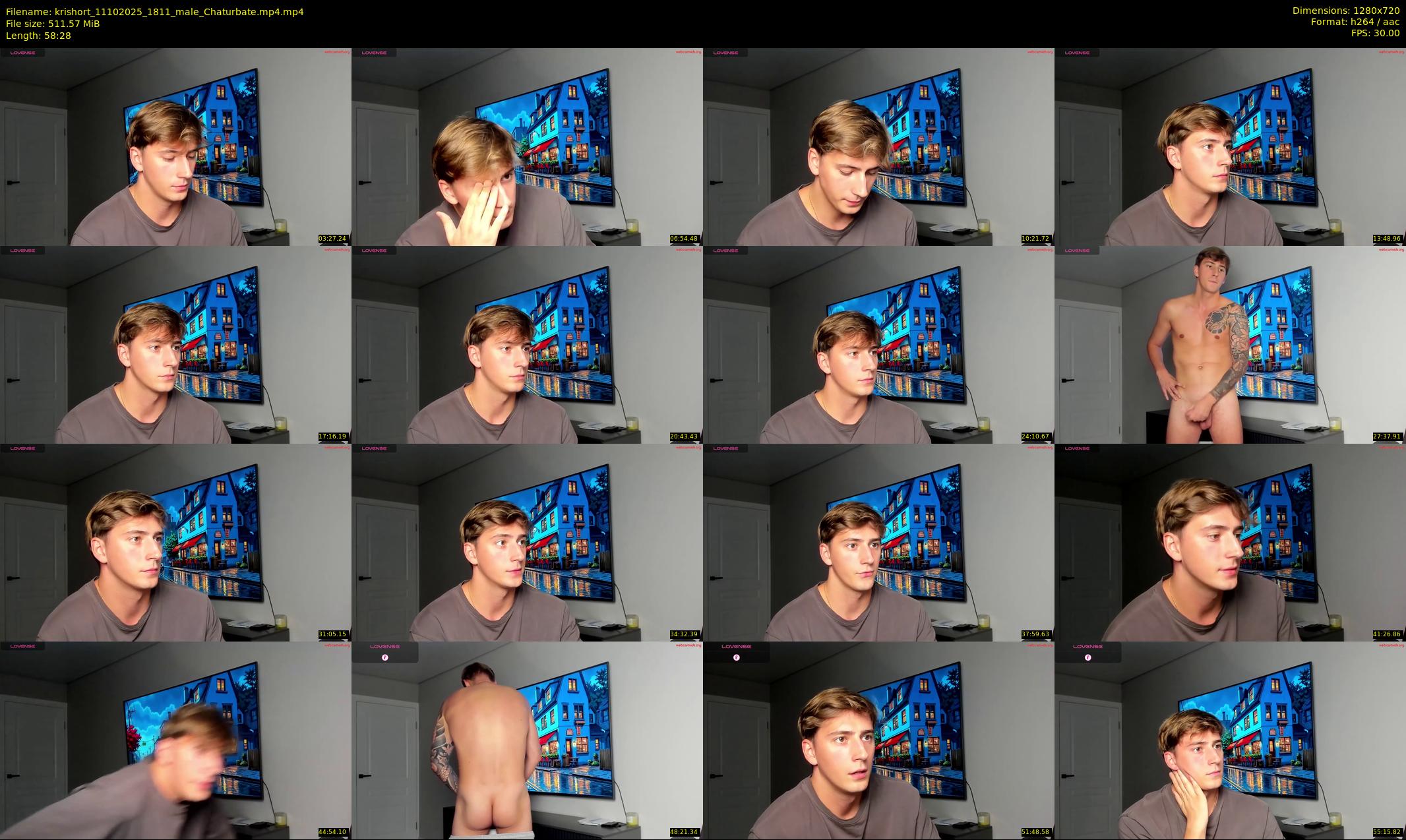 krishort — 59 minute Chaturbate male cam show recording, 720p, Oct 11, 2025