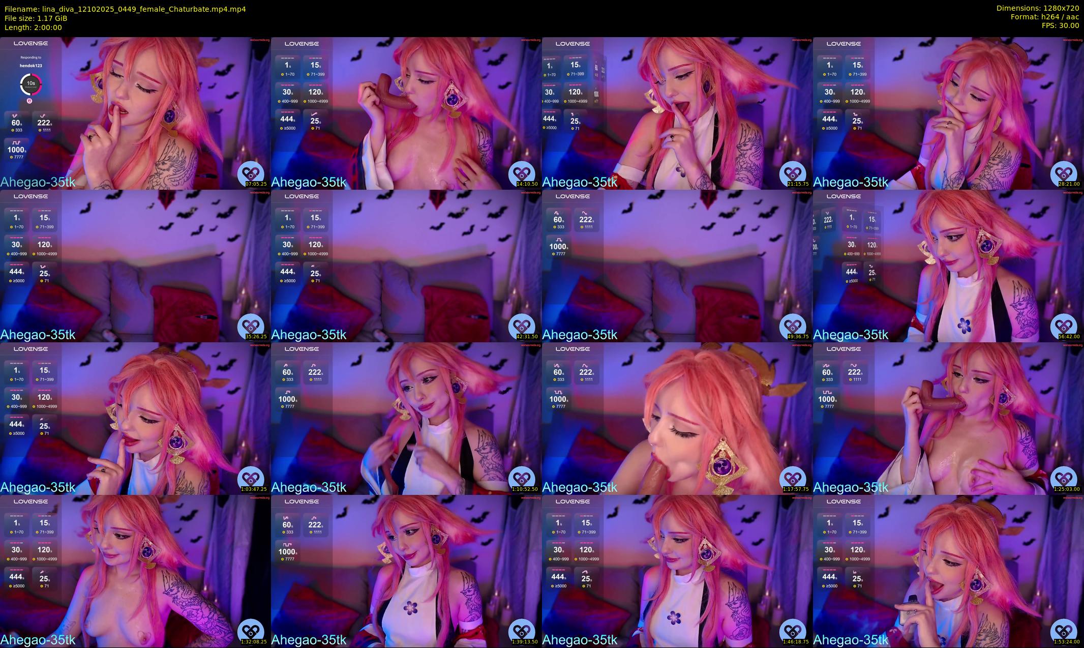 lina_diva — 120 minute Chaturbate female cam show recording, 720p, Oct 12, 2025