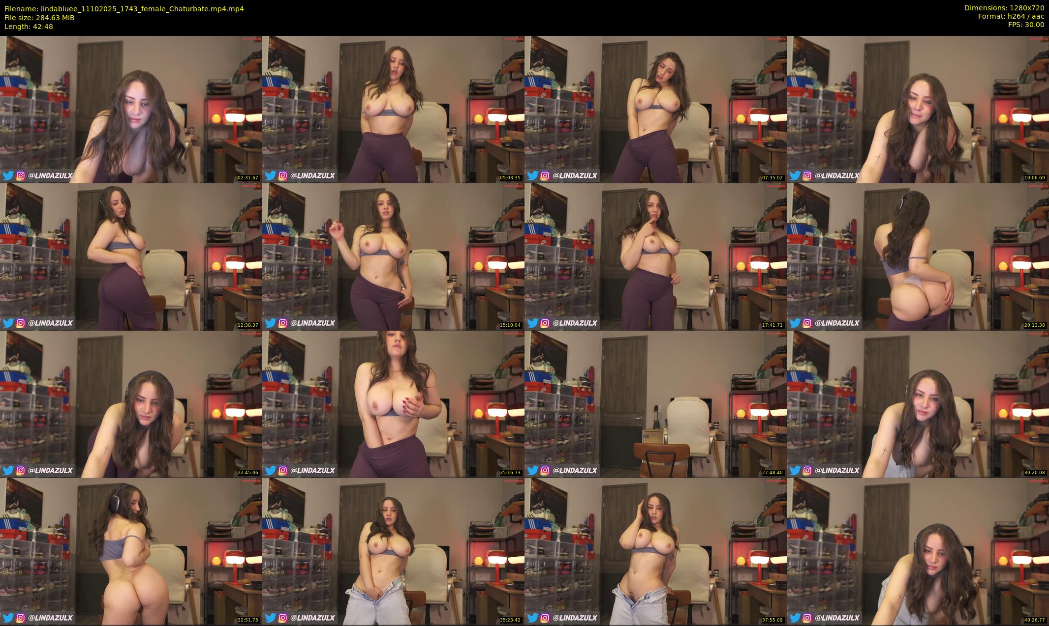 lindabluee — 43 minute Chaturbate female cam show recording, 720p, Oct 11, 2025