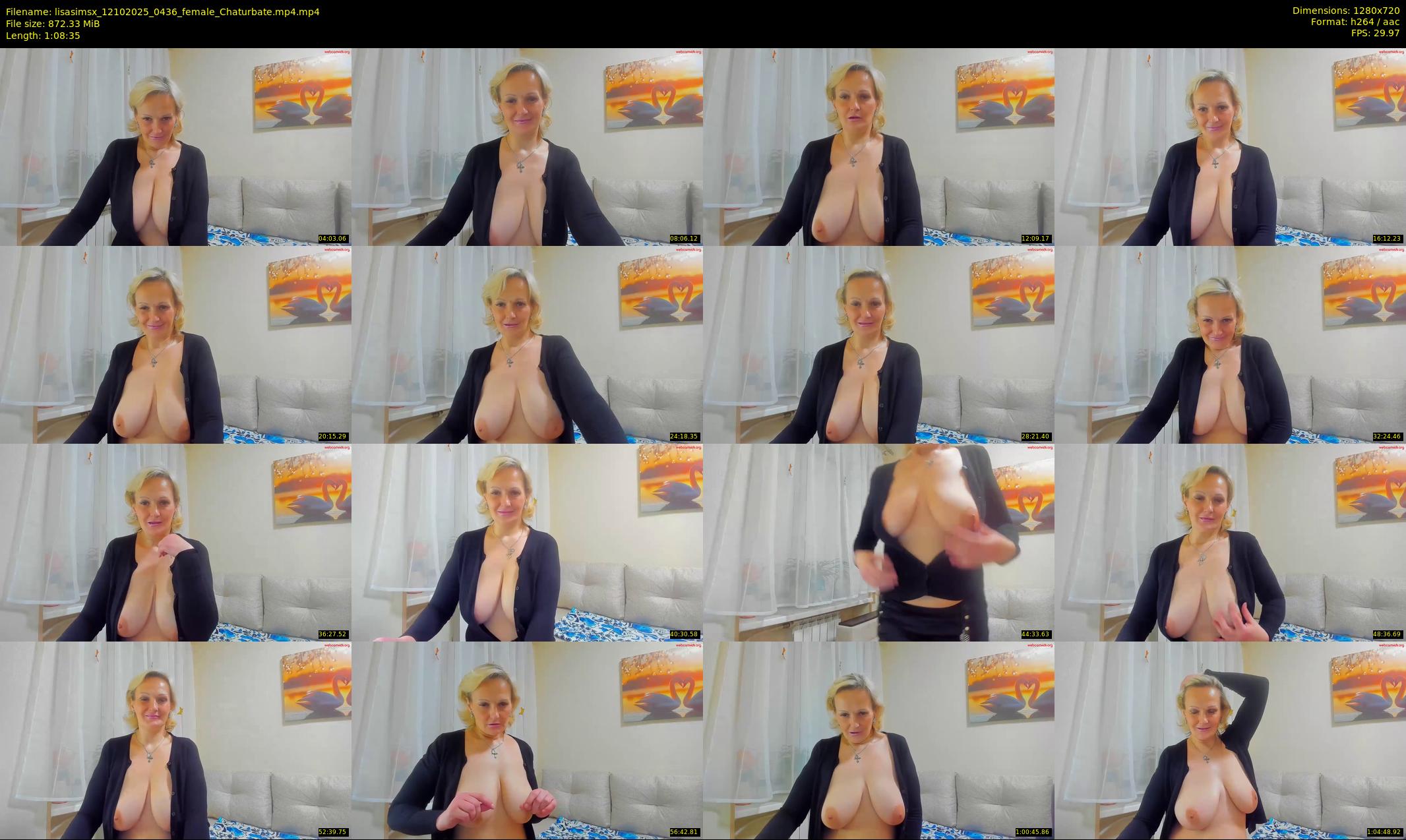 lisasimsx — 69 minute Chaturbate female cam show recording, 720p, Oct 12, 2025