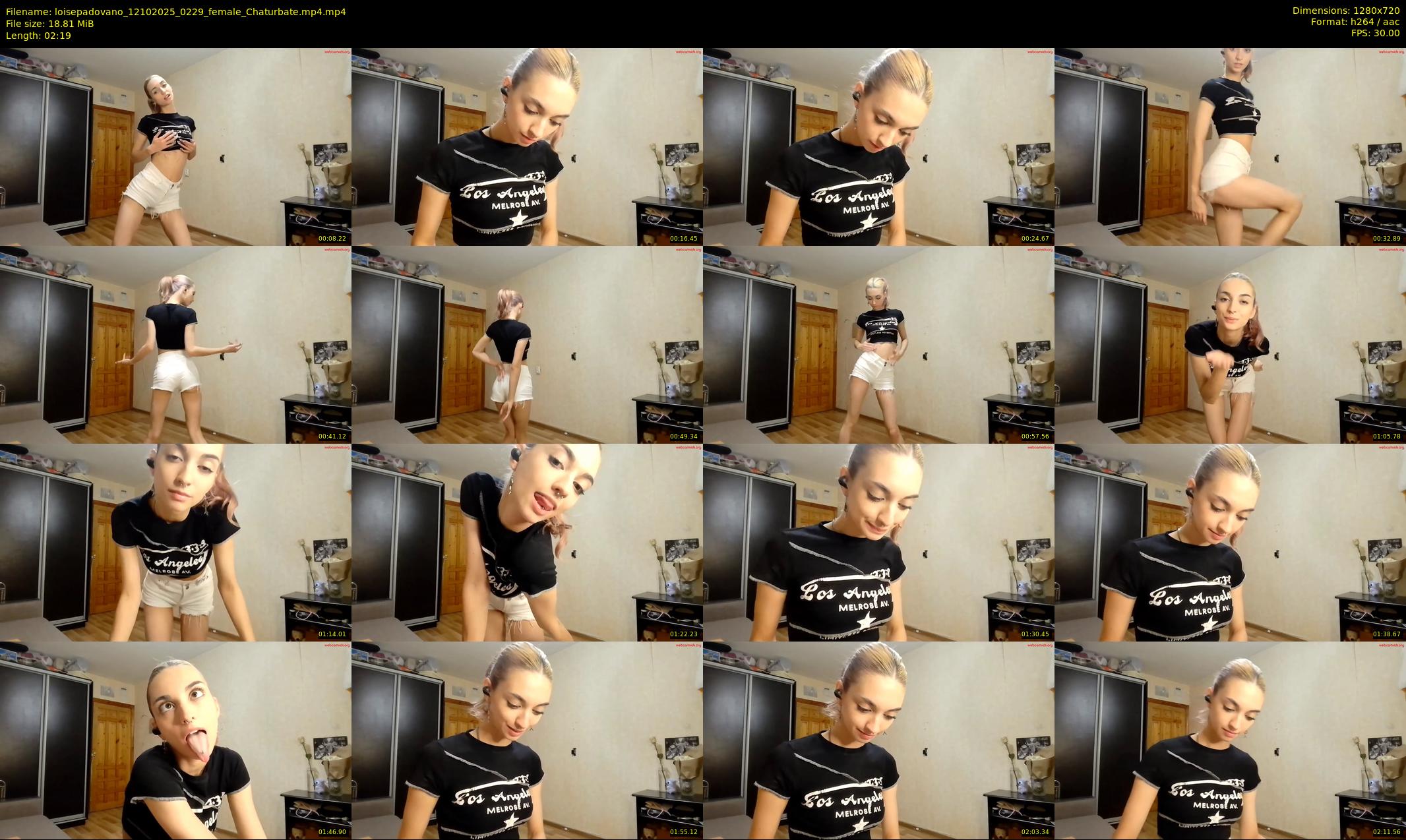 loisepadovano — 3 minute Chaturbate female cam show recording, 720p, Oct 12, 2025