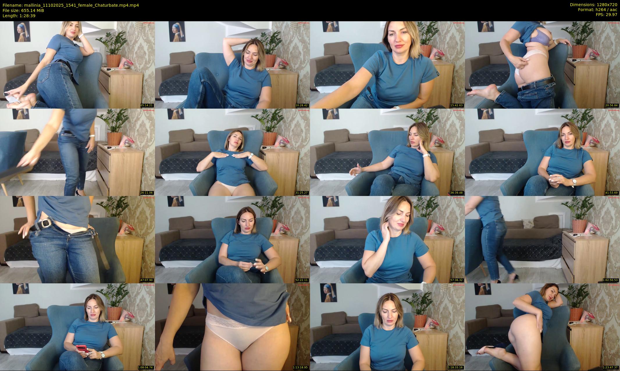 mallinia — 89 minute Chaturbate female cam show recording, 720p, Oct 11, 2025