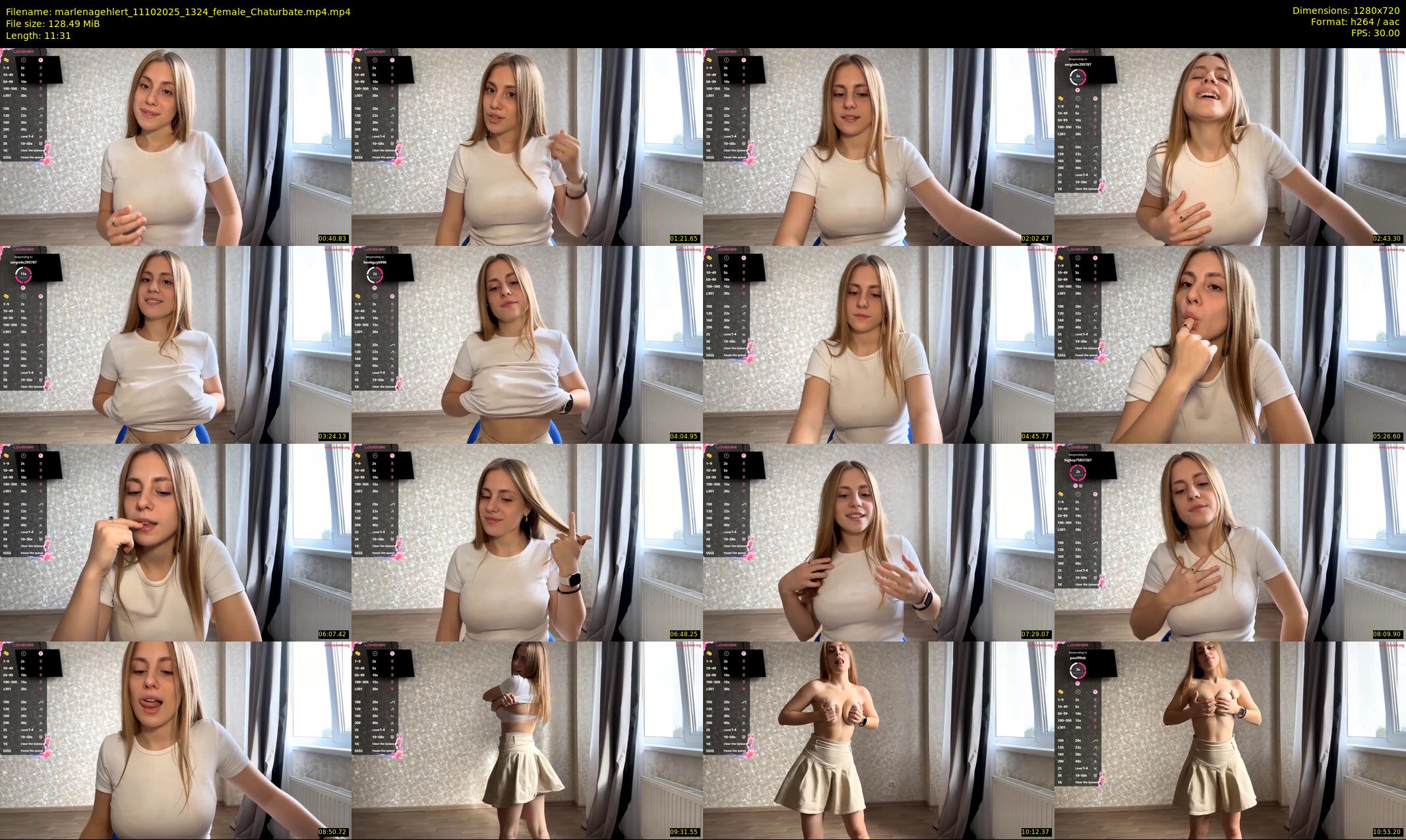 marlenagehlert — 12 minute Chaturbate female cam show recording, 720p, Oct 11, 2025