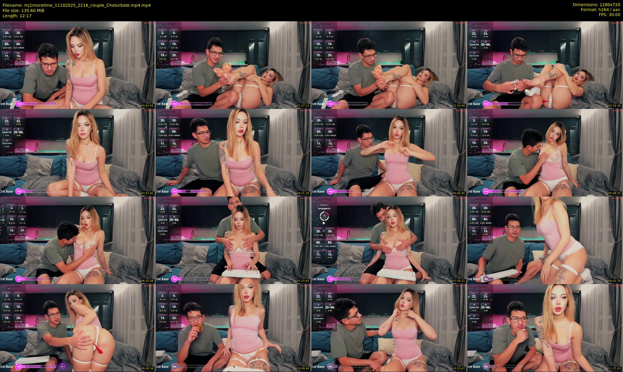 mj1moretime — 13 minute Chaturbate couple cam show recording, 720p, Oct 11, 2025