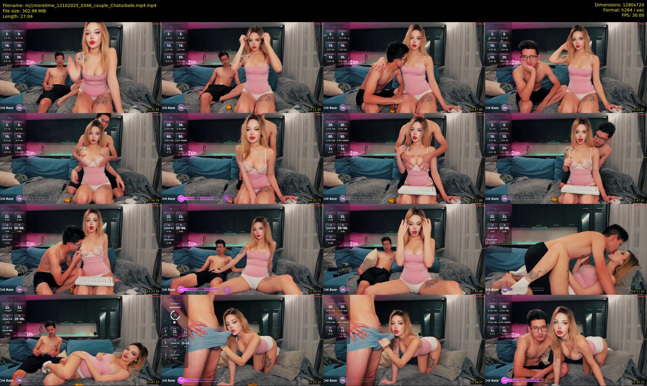 mj1moretime — 28 minute Chaturbate couple cam show recording, 720p, Oct 12, 2025