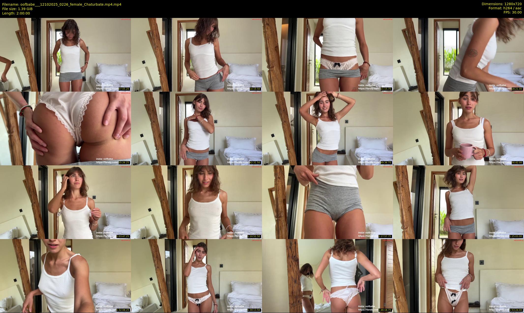 oofbabe__ — 120 minute Chaturbate female cam show recording, 720p, Oct 12, 2025
