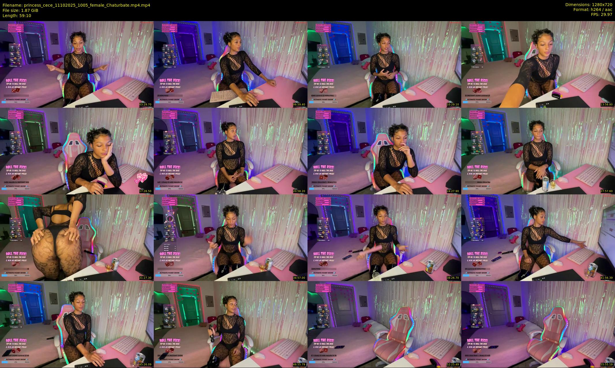 princess_cece — 60 minute Chaturbate female cam show recording, 720p, Oct 11, 2025