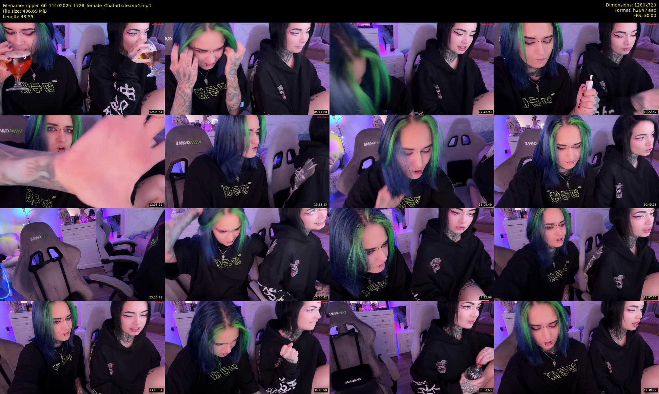 ripper_66 — 44 minute Chaturbate female cam show recording, 720p, Oct 11, 2025