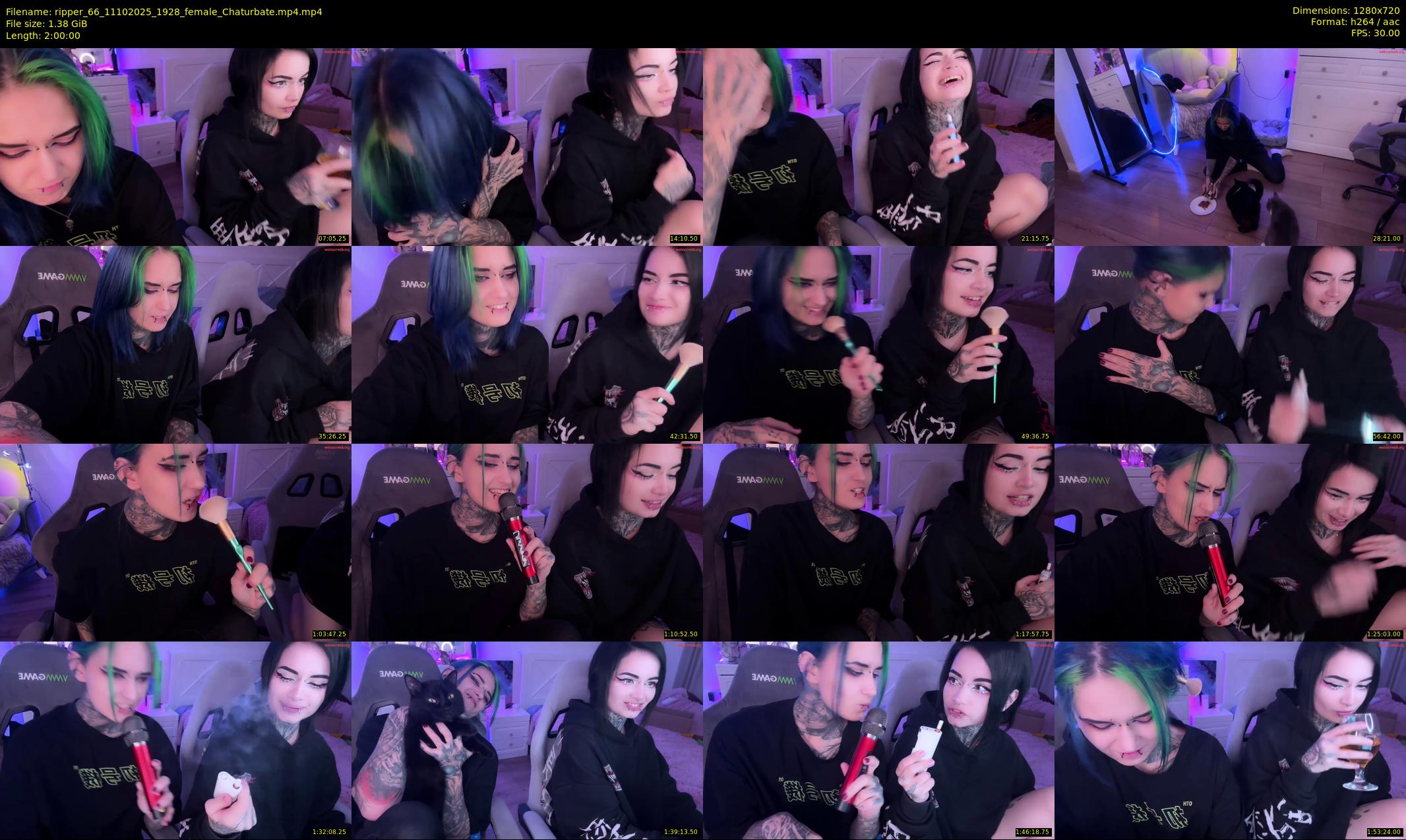 ripper_66 — 120 minute Chaturbate female cam show recording, 720p, Oct 11, 2025
