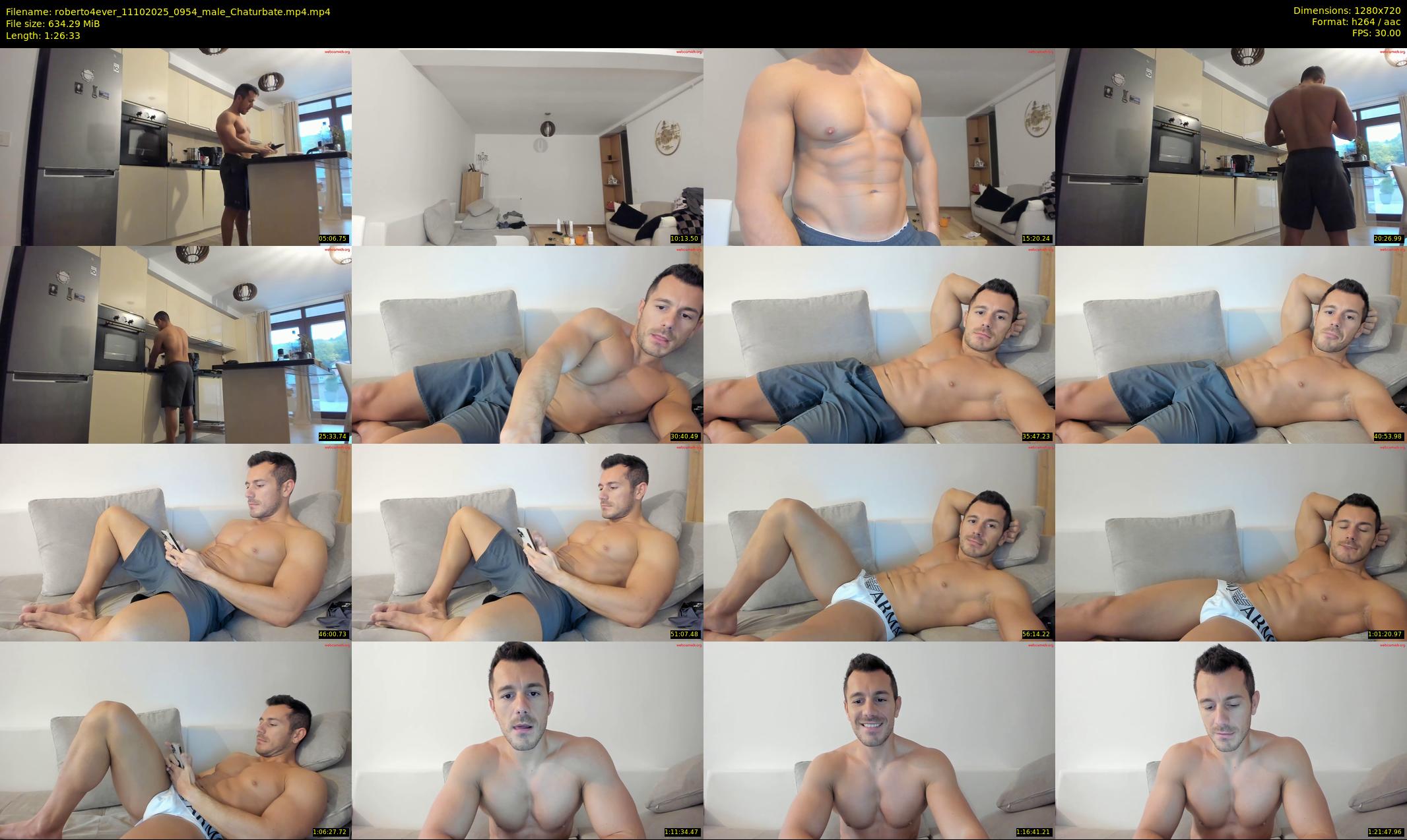 roberto4ever — 87 minute Chaturbate male cam show recording, 720p, Oct 11, 2025