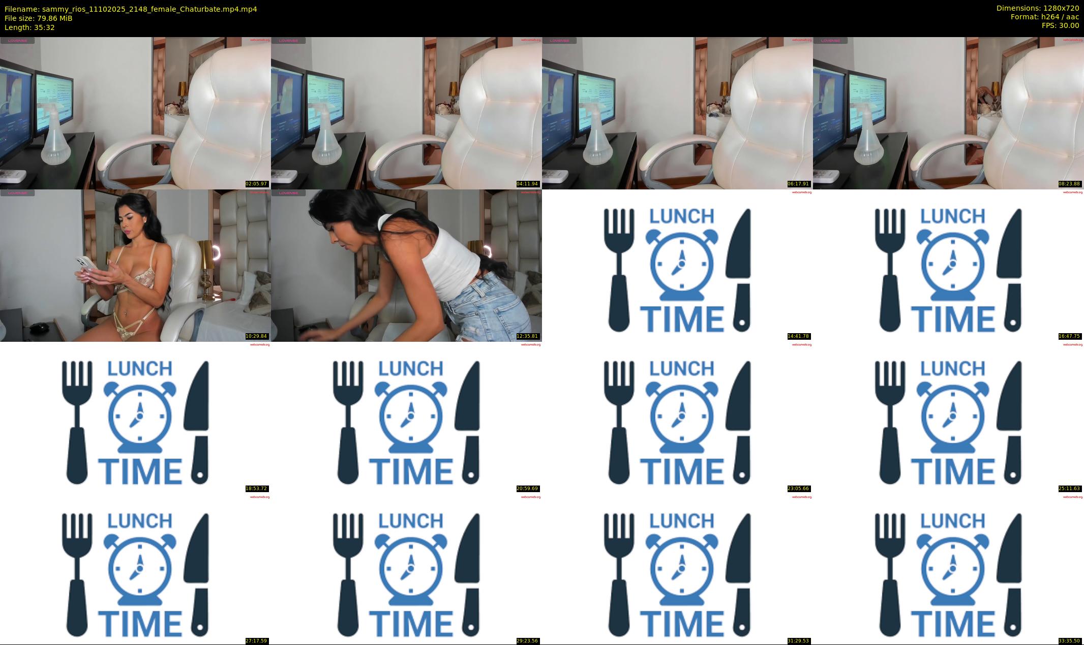 sammy_rios — 36 minute Chaturbate female cam show recording, 720p, Oct 11, 2025