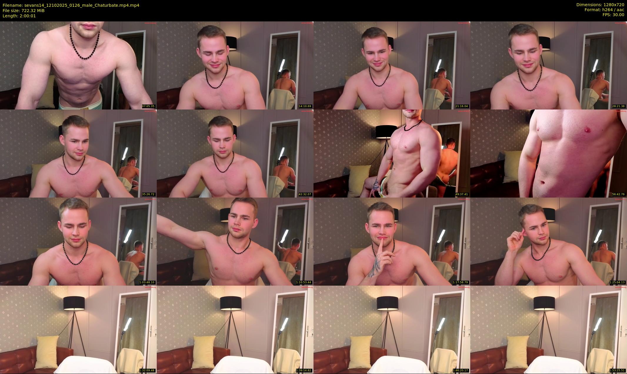 sevans14 — 121 minute Chaturbate male cam show recording, 720p, Oct 12, 2025
