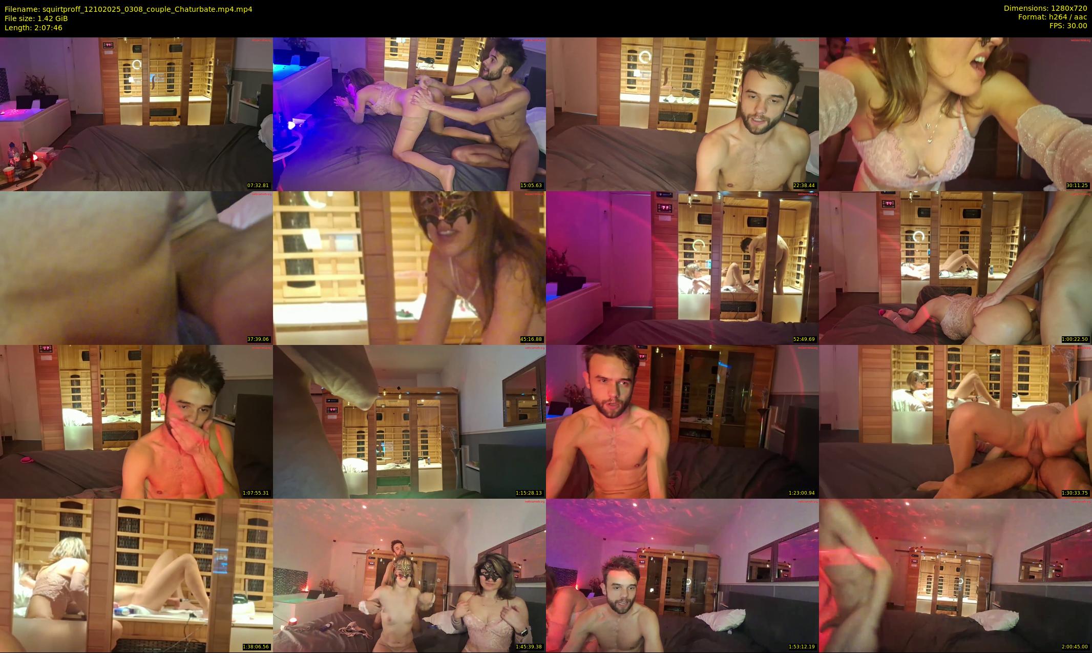 squirtproff — 128 minute Chaturbate couple cam show recording, 720p, Oct 12, 2025