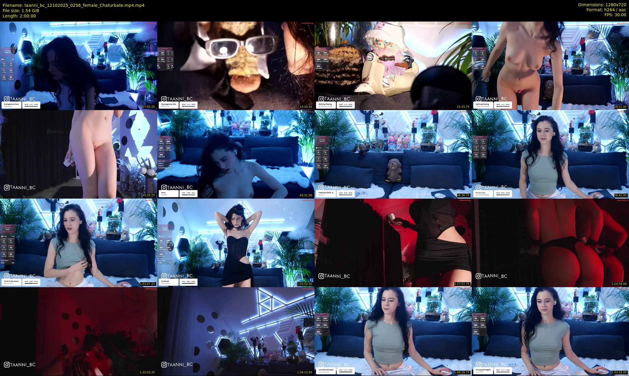 taanni_bc — 120 minute Chaturbate female cam show recording, 720p, Oct 12, 2025