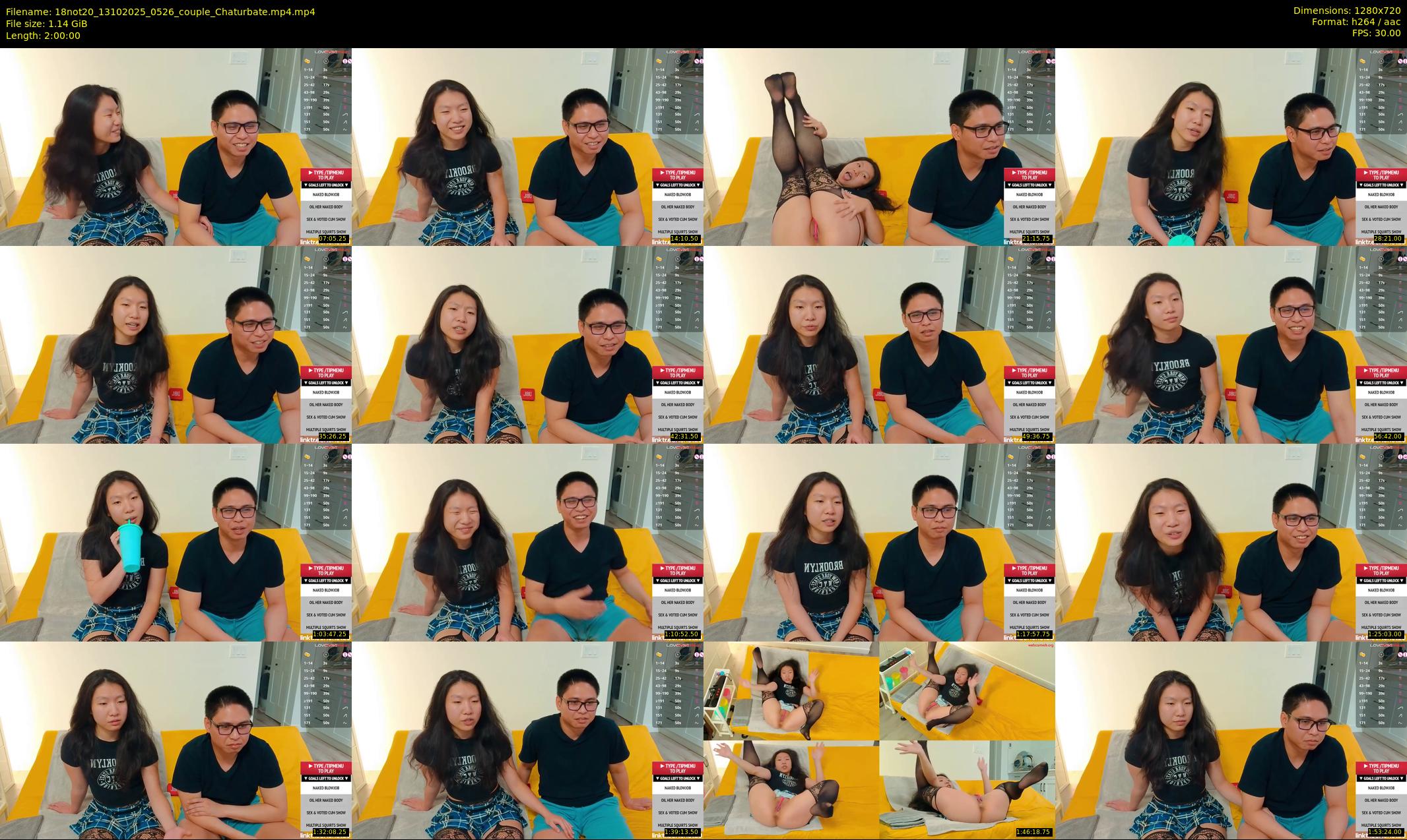 18not20 — 120 minute Chaturbate couple cam show recording, 720p, Oct 13, 2025