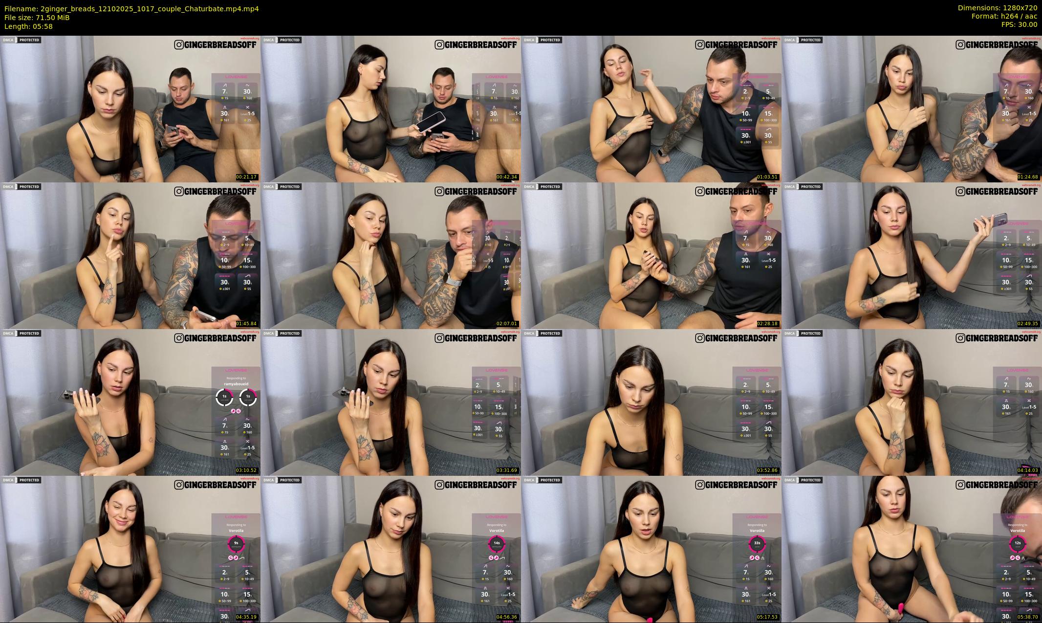 2ginger_breads — 6 minute Chaturbate couple cam show recording, 720p, Oct 12, 2025