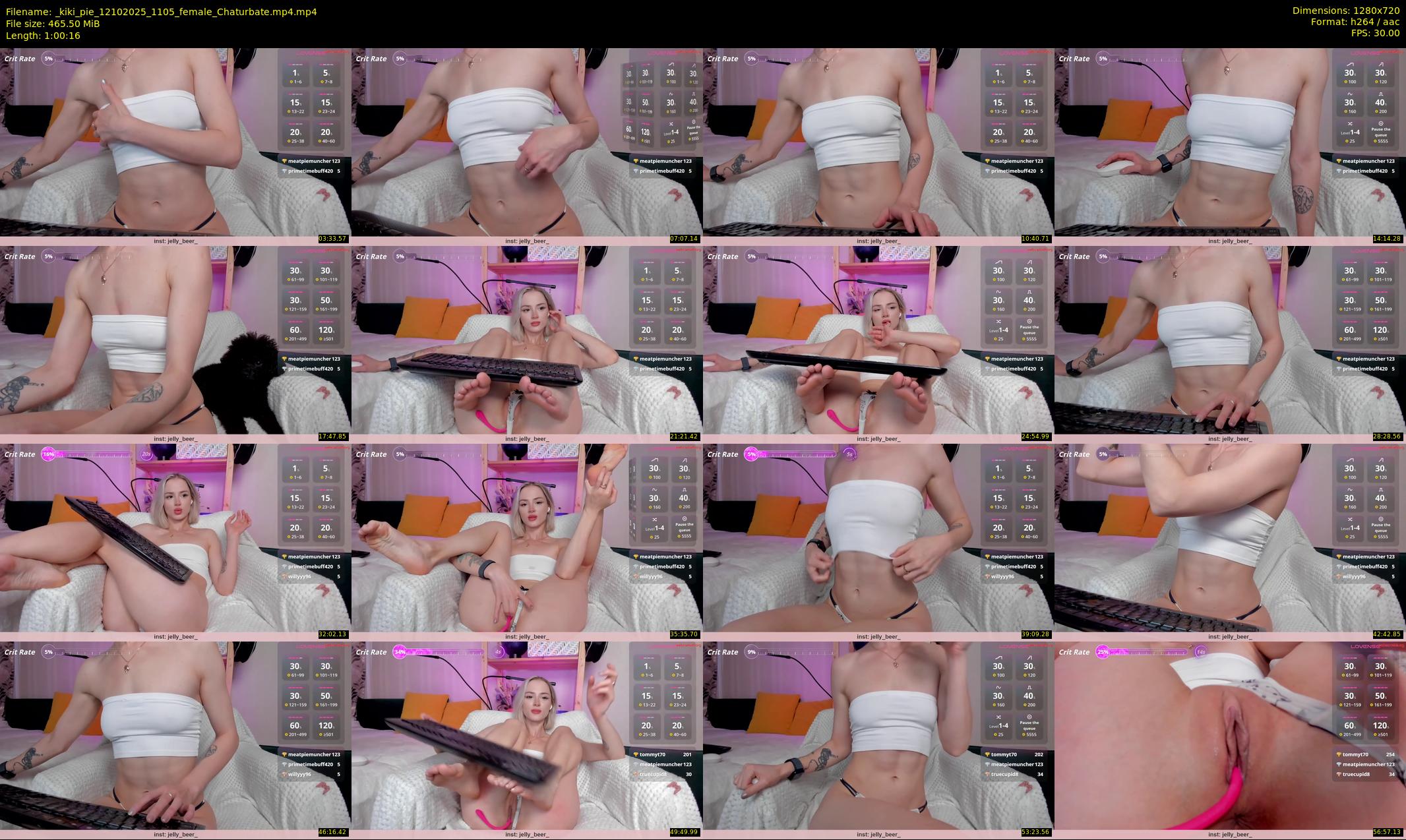 _kiki_pie — 61 minute Chaturbate female cam show recording, 720p, Oct 12, 2025