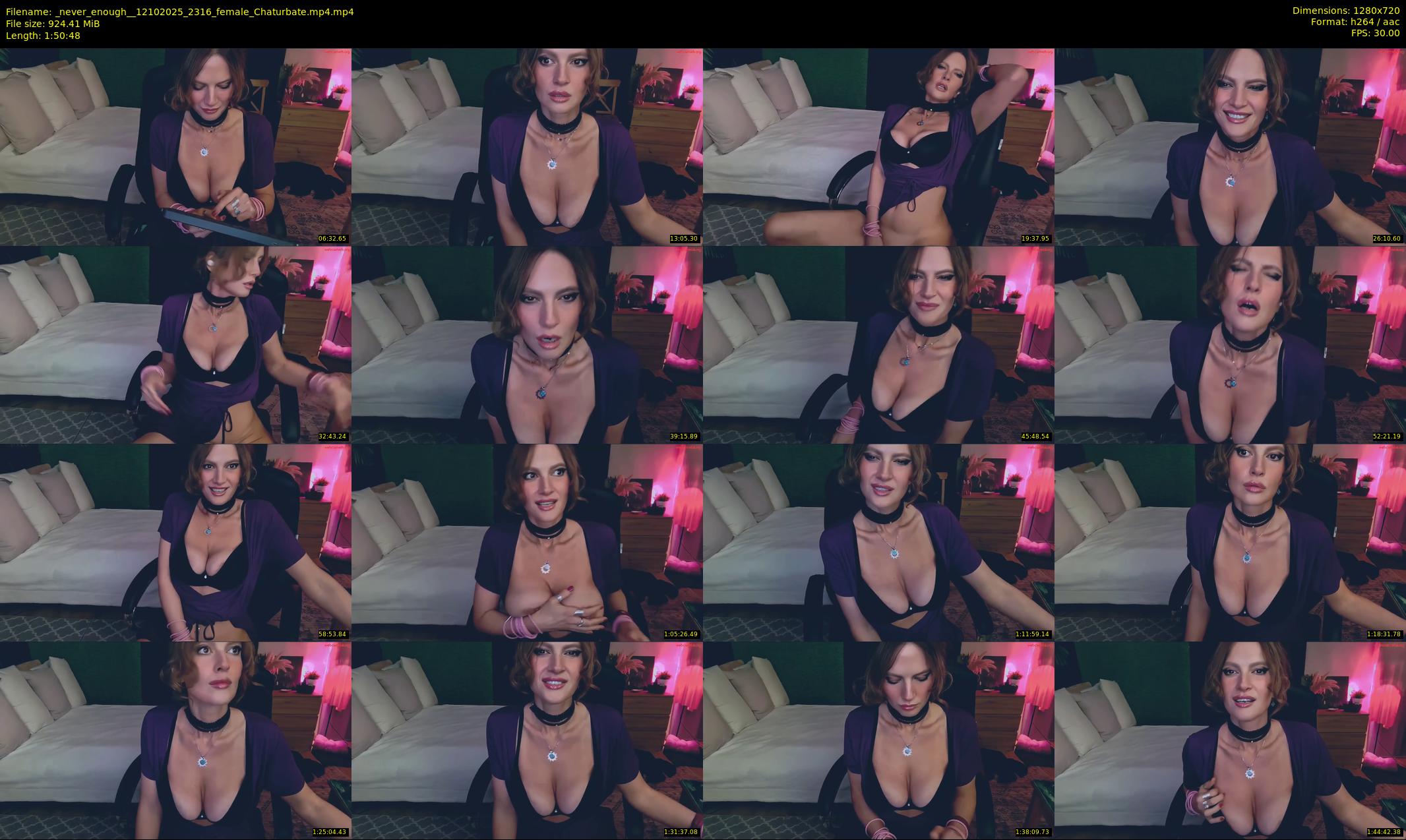 _never_enough_ — 111 minute Chaturbate female cam show recording, 720p, Oct 12, 2025