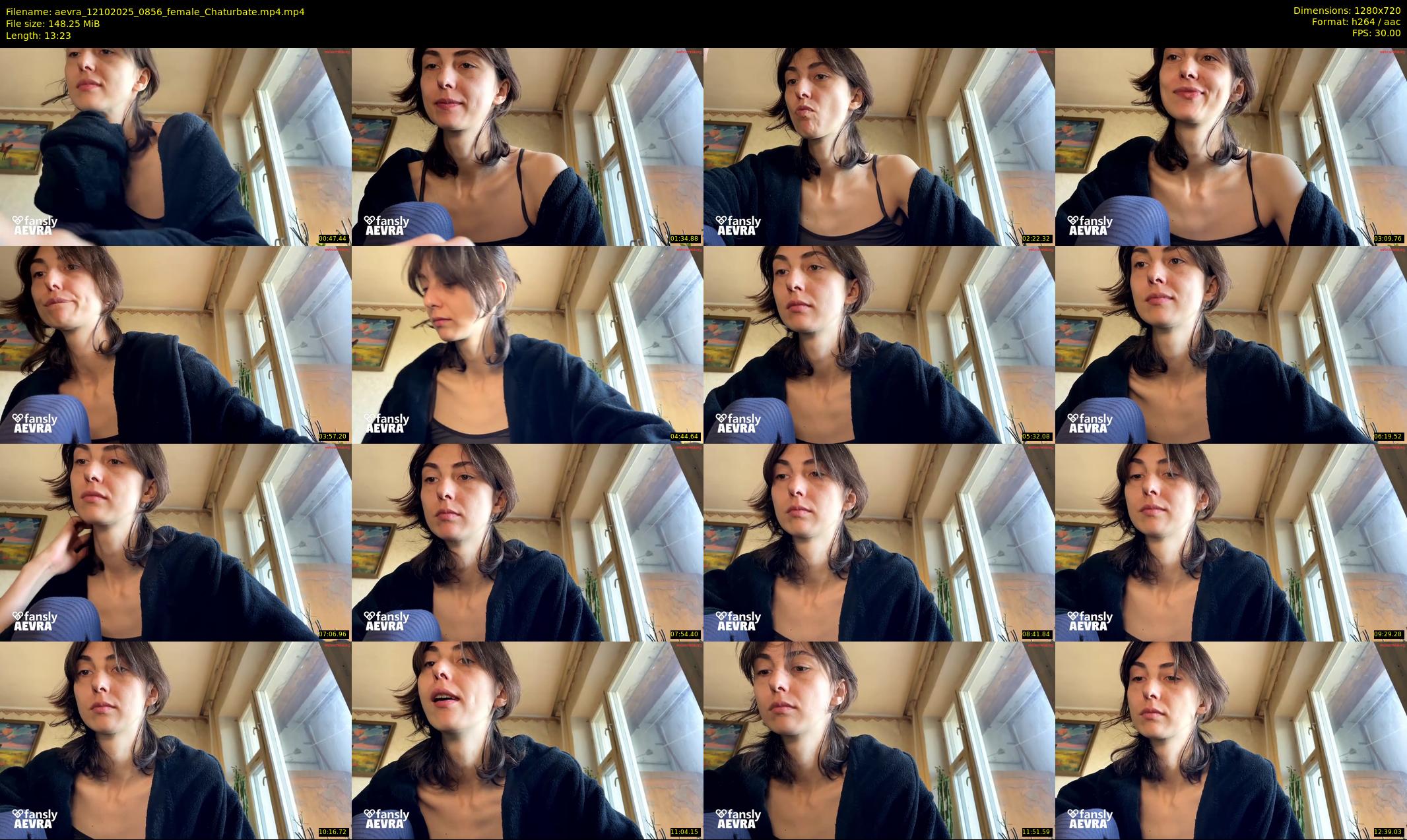 aevra — 14 minute Chaturbate female cam show recording, 720p, Oct 12, 2025