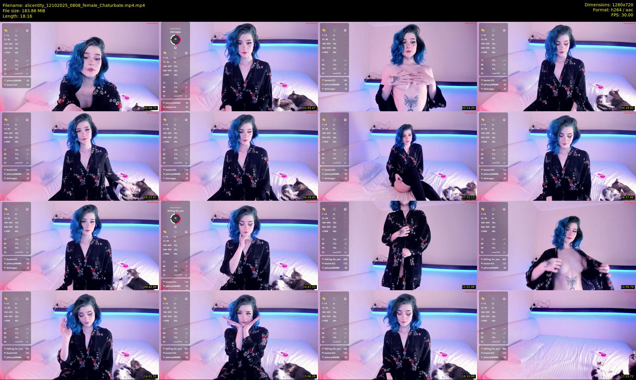 alicentity — 19 minute Chaturbate female cam show recording, 720p, Oct 12, 2025