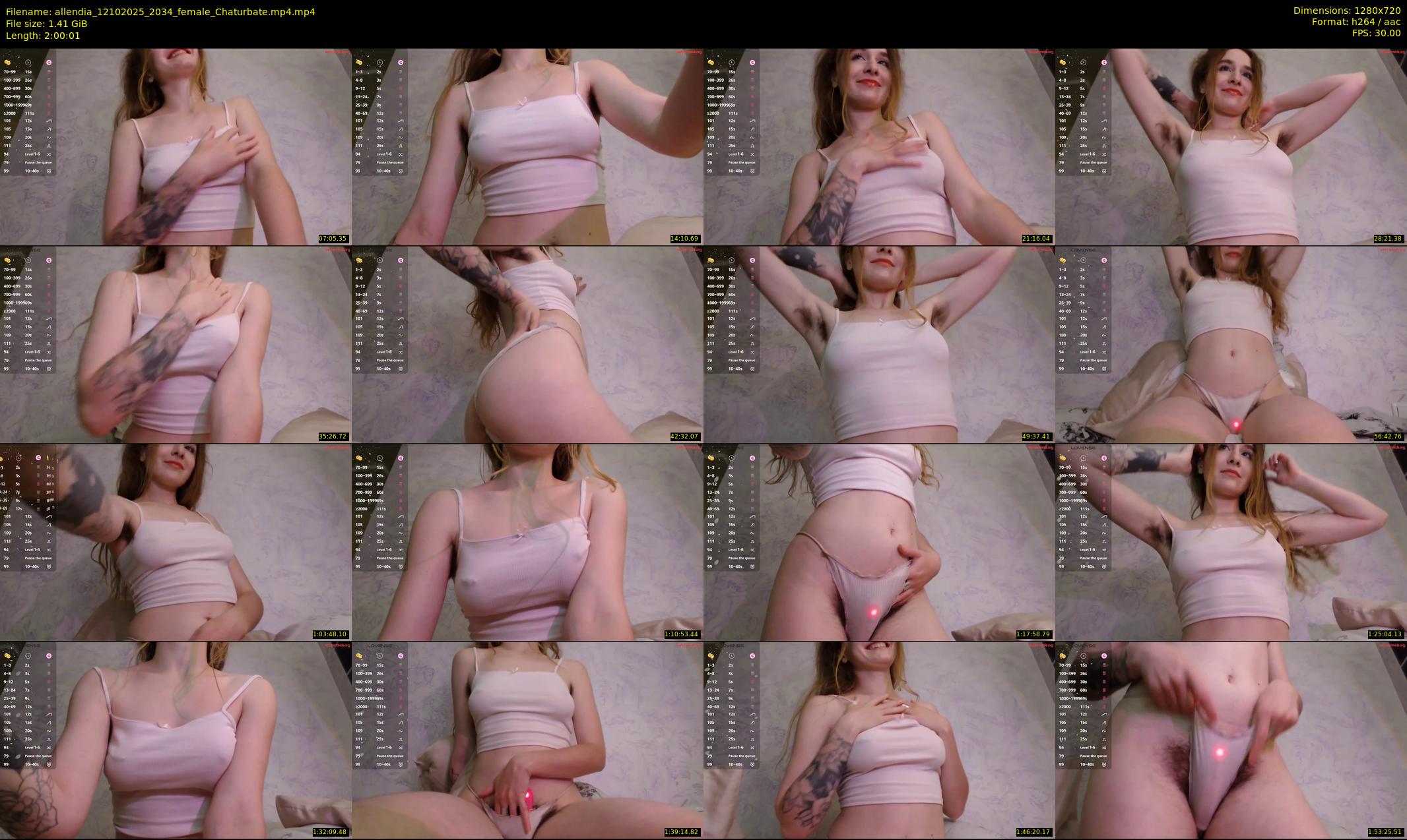 allendia — 121 minute Chaturbate female cam show recording, 720p, Oct 12, 2025