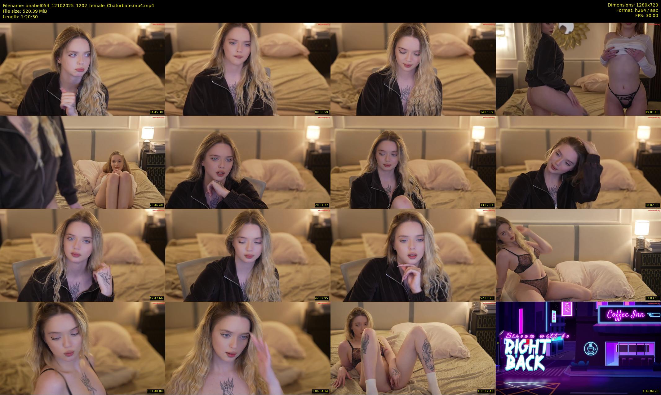 anabel054 — 81 minute Chaturbate female cam show recording, 720p, Oct 12, 2025