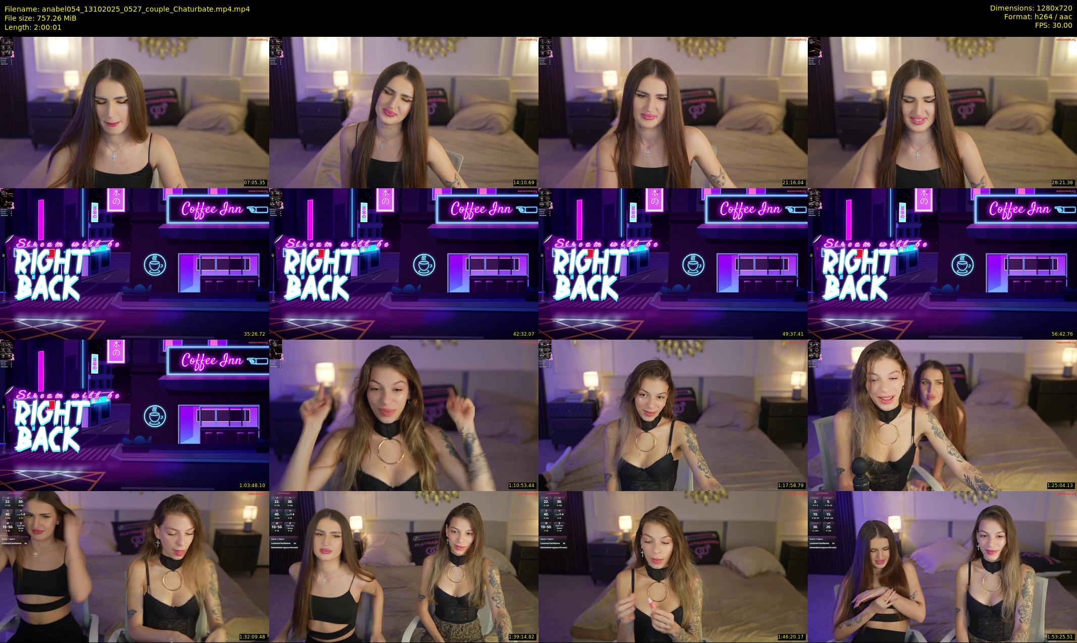 anabel054 — 121 minute Chaturbate female cam show recording, 720p, Oct 13, 2025
