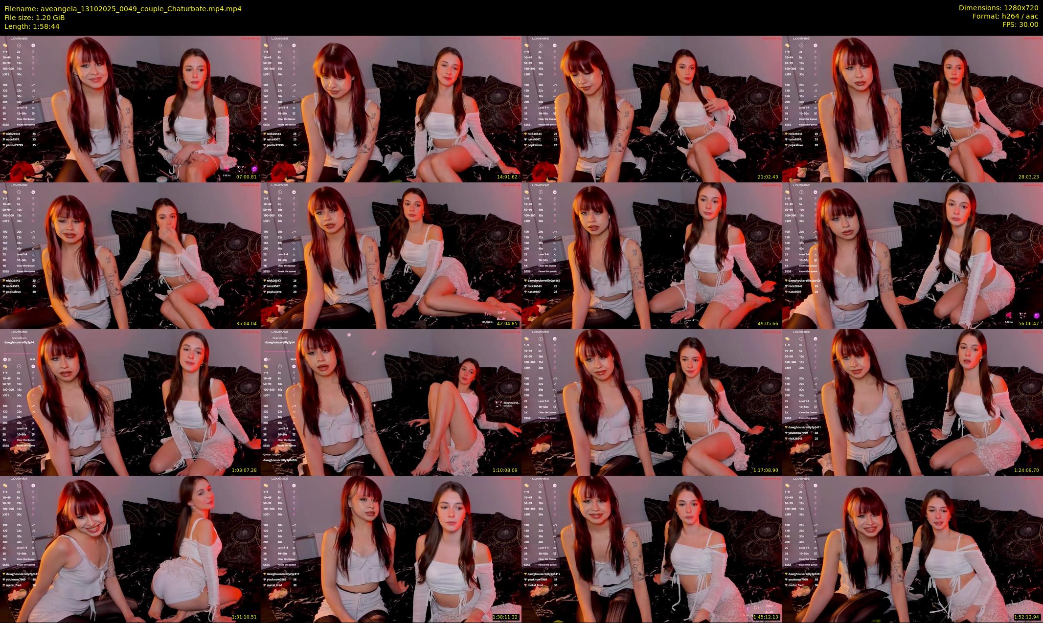 aveangela — 119 minute Chaturbate couple cam show recording, 720p, Oct 13, 2025