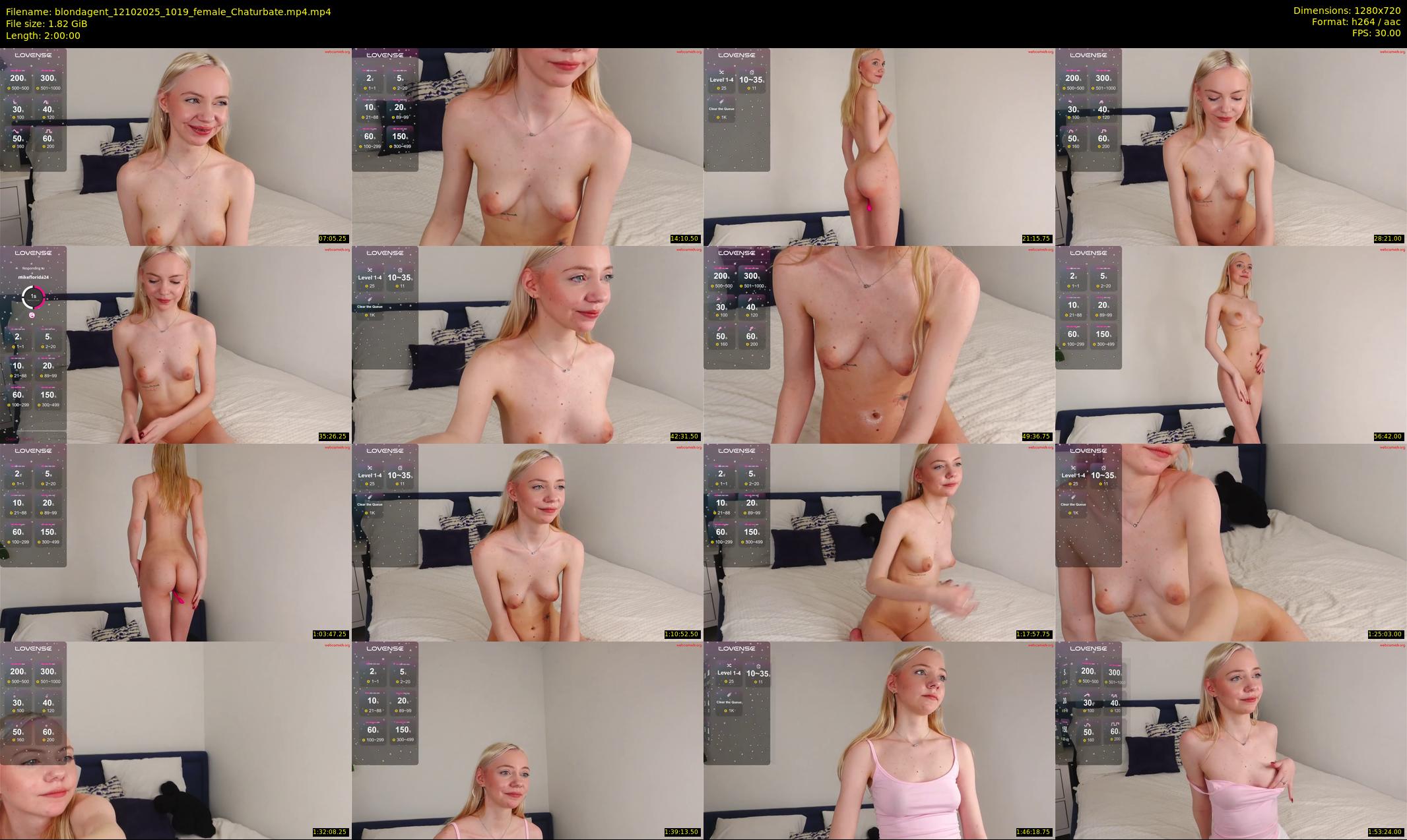 blondagent — 120 minute Chaturbate female cam show recording, 720p, Oct 12, 2025
