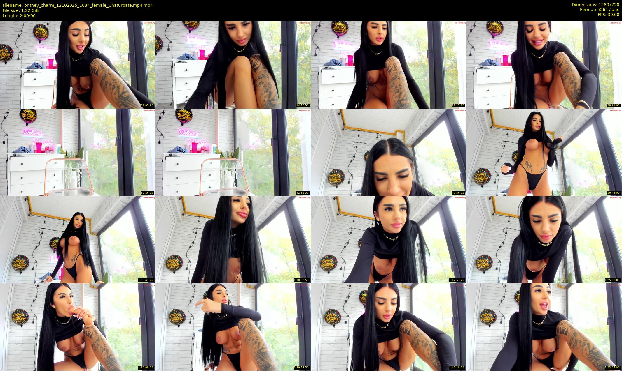 britney_charm — 120 minute Chaturbate female cam show recording, 720p, Oct 12, 2025