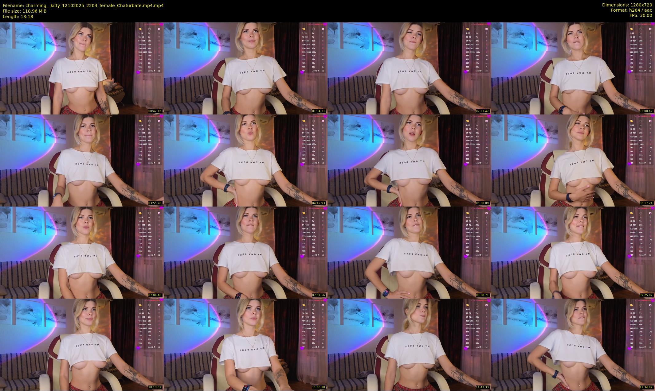charming__kitty — 14 minute Chaturbate female cam show recording, 720p, Oct 12, 2025