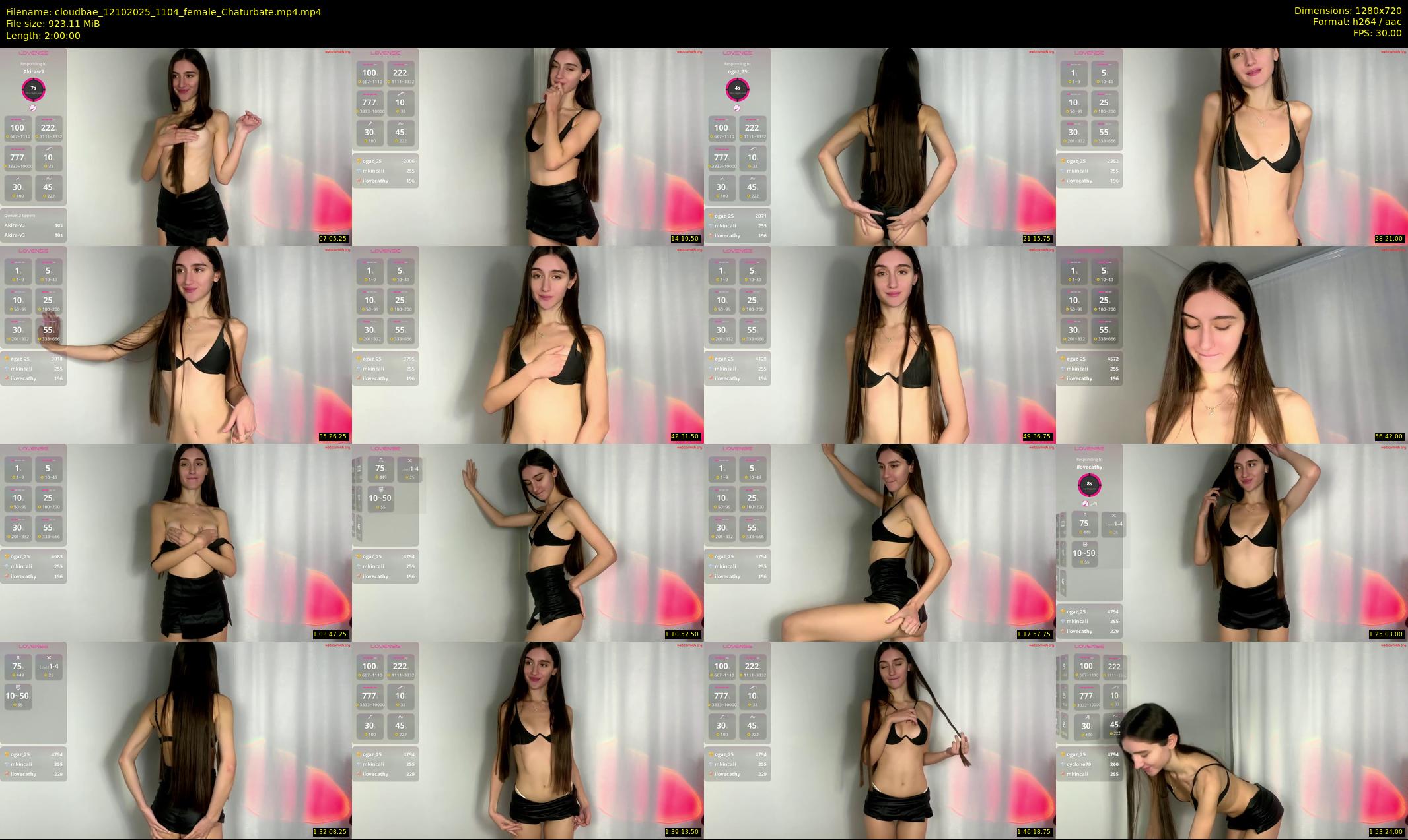 cloudbae — 120 minute Chaturbate female cam show recording, 720p, Oct 12, 2025