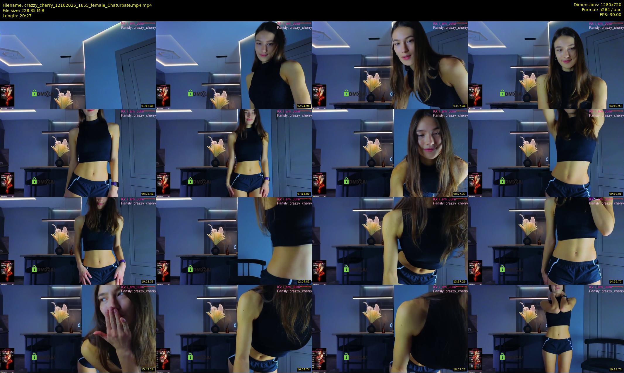 crazzy_cherry — 21 minute Chaturbate female cam show recording, 720p, Oct 12, 2025
