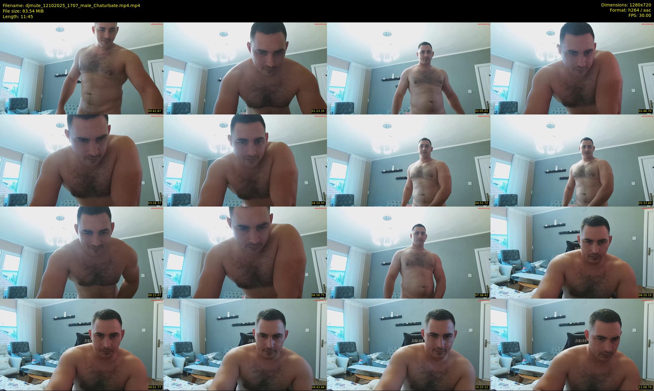 djmute — 12 minute Chaturbate male cam show recording, 720p, Oct 12, 2025