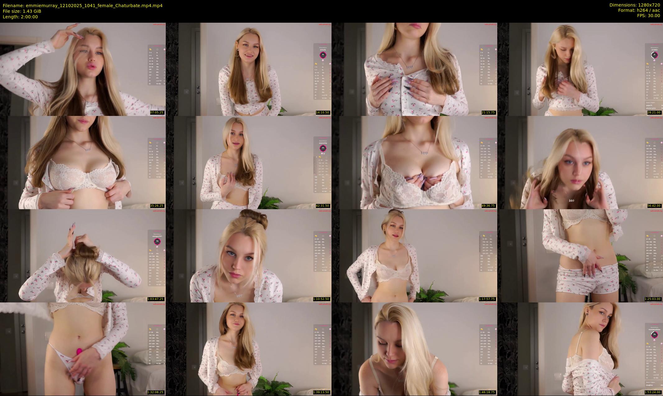 emmiemurray — 120 minute Chaturbate female cam show recording, 720p, Oct 12, 2025