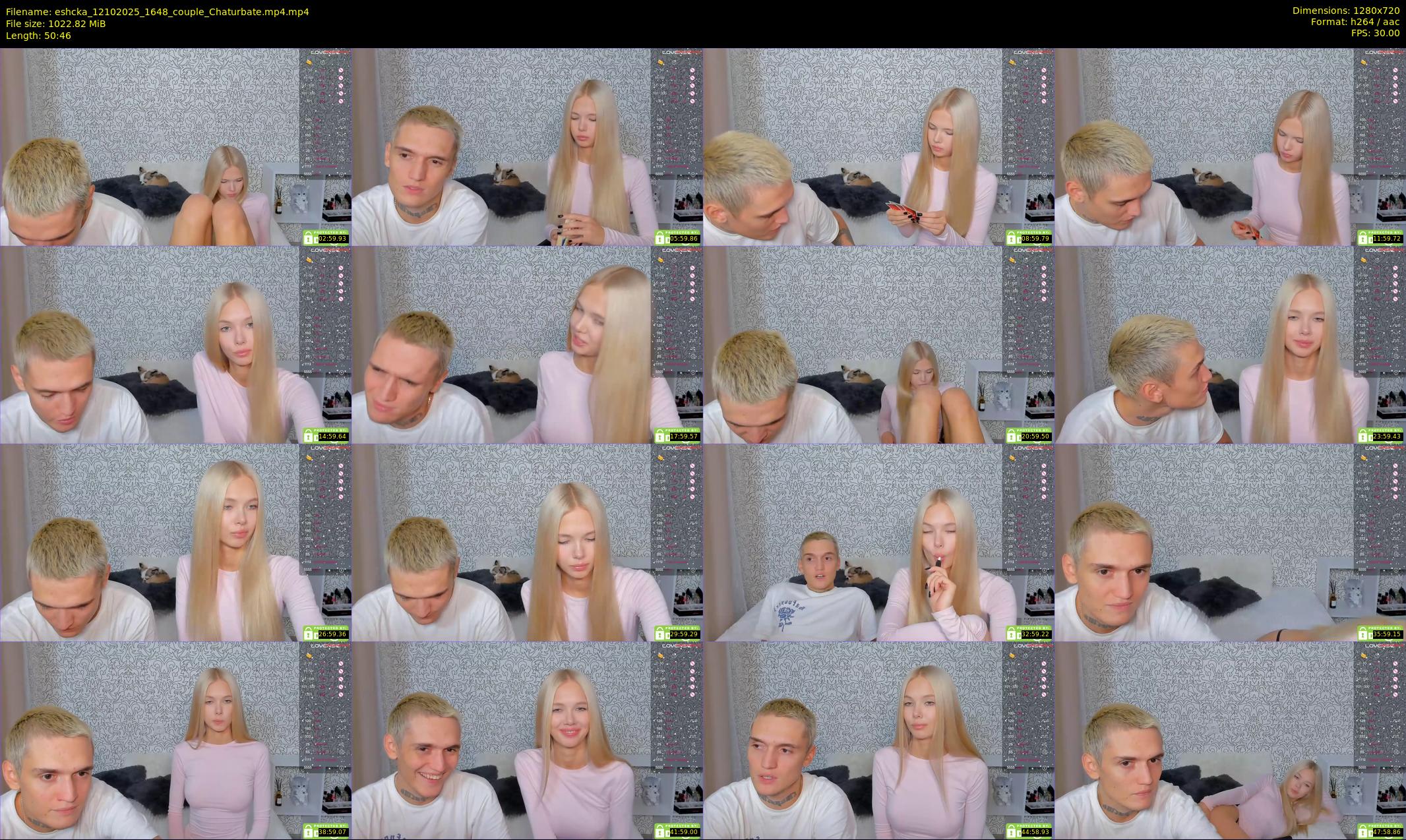 eshcka — 51 minute Chaturbate couple cam show recording, 720p, Oct 12, 2025