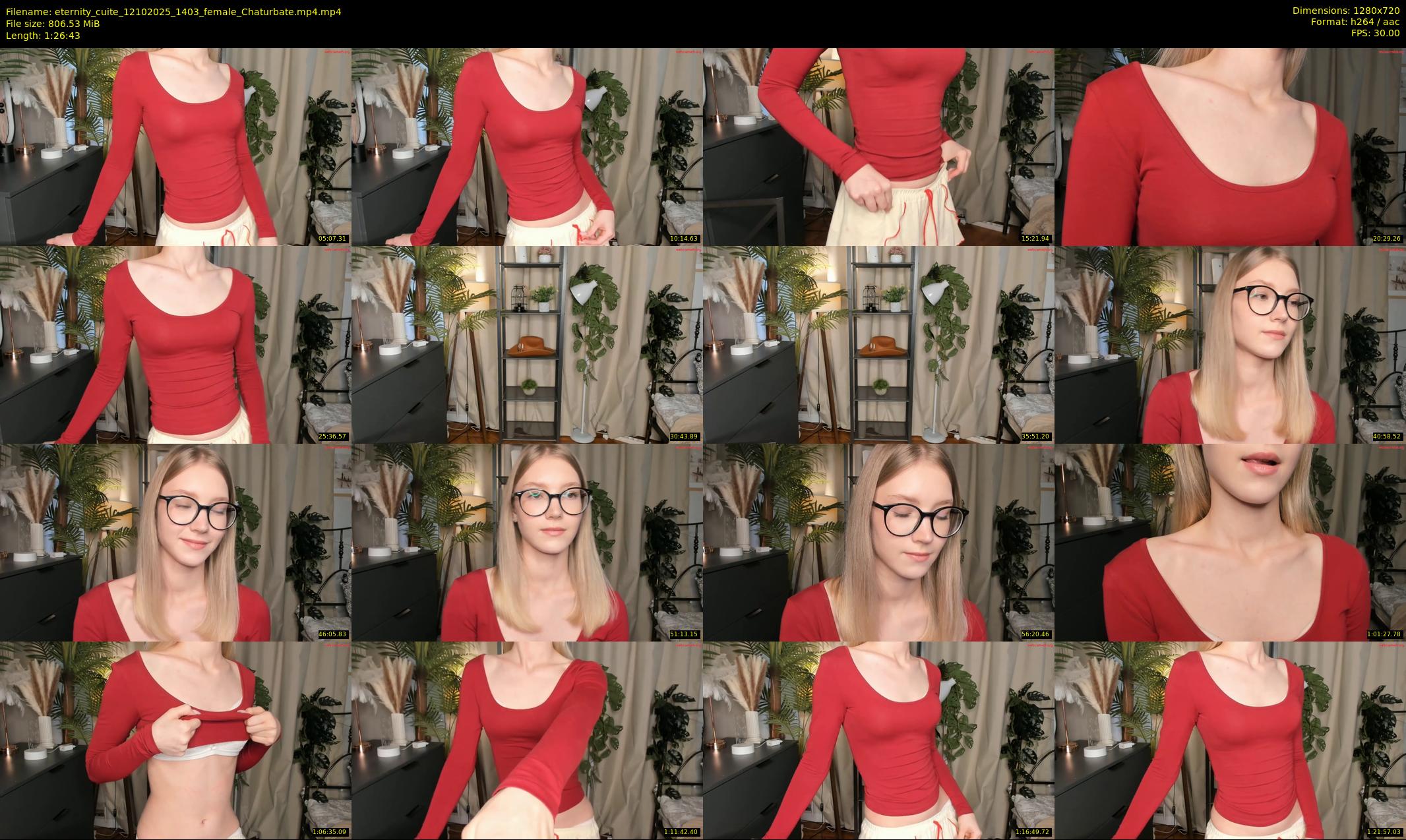 eternity_cuite — 87 minute Chaturbate female cam show recording, 720p, Oct 12, 2025
