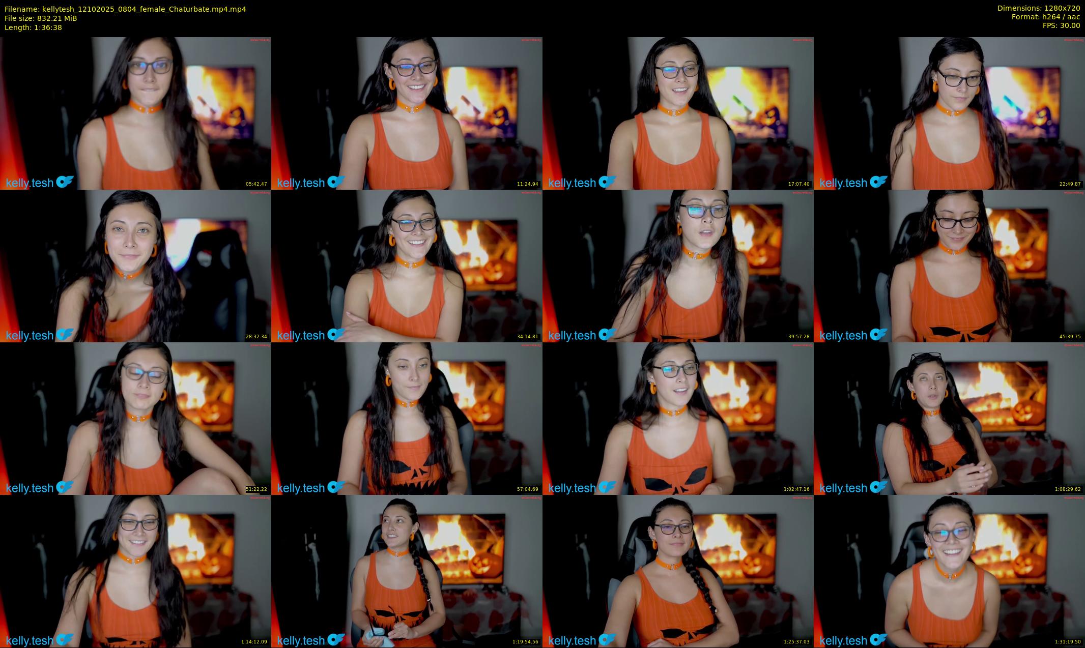 kellytesh — 97 minute Chaturbate female cam show recording, 720p, Oct 12, 2025